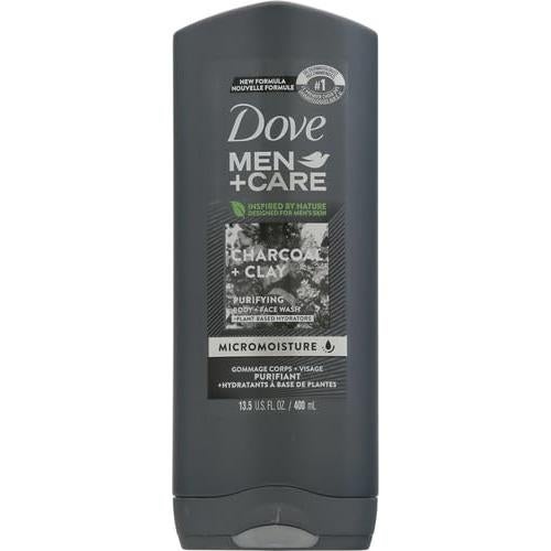 Jabón Corporal y Facial Dove Men+Care Carbón + Arcilla 2x400ml