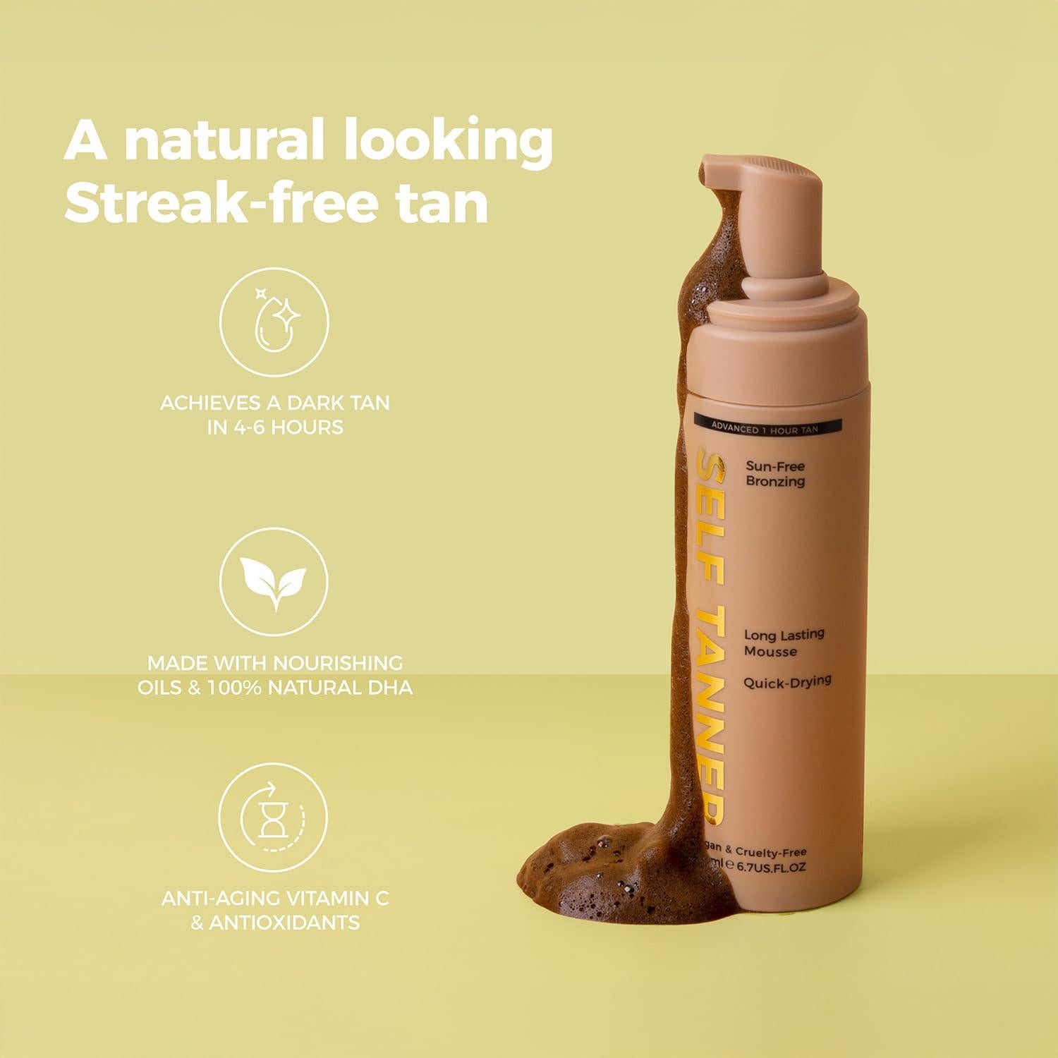 Mousse Bronceador Automático ESTB 198.5 ml - Brillo Natural