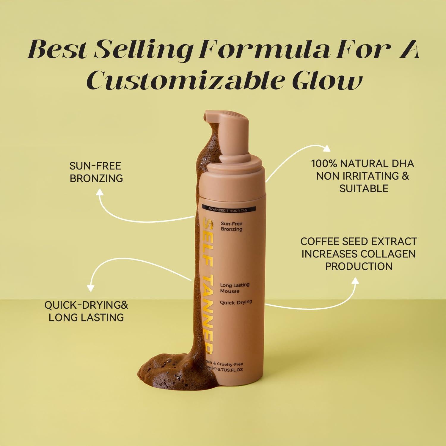 Mousse Bronceador Automático ESTB 198.5 ml - Brillo Natural