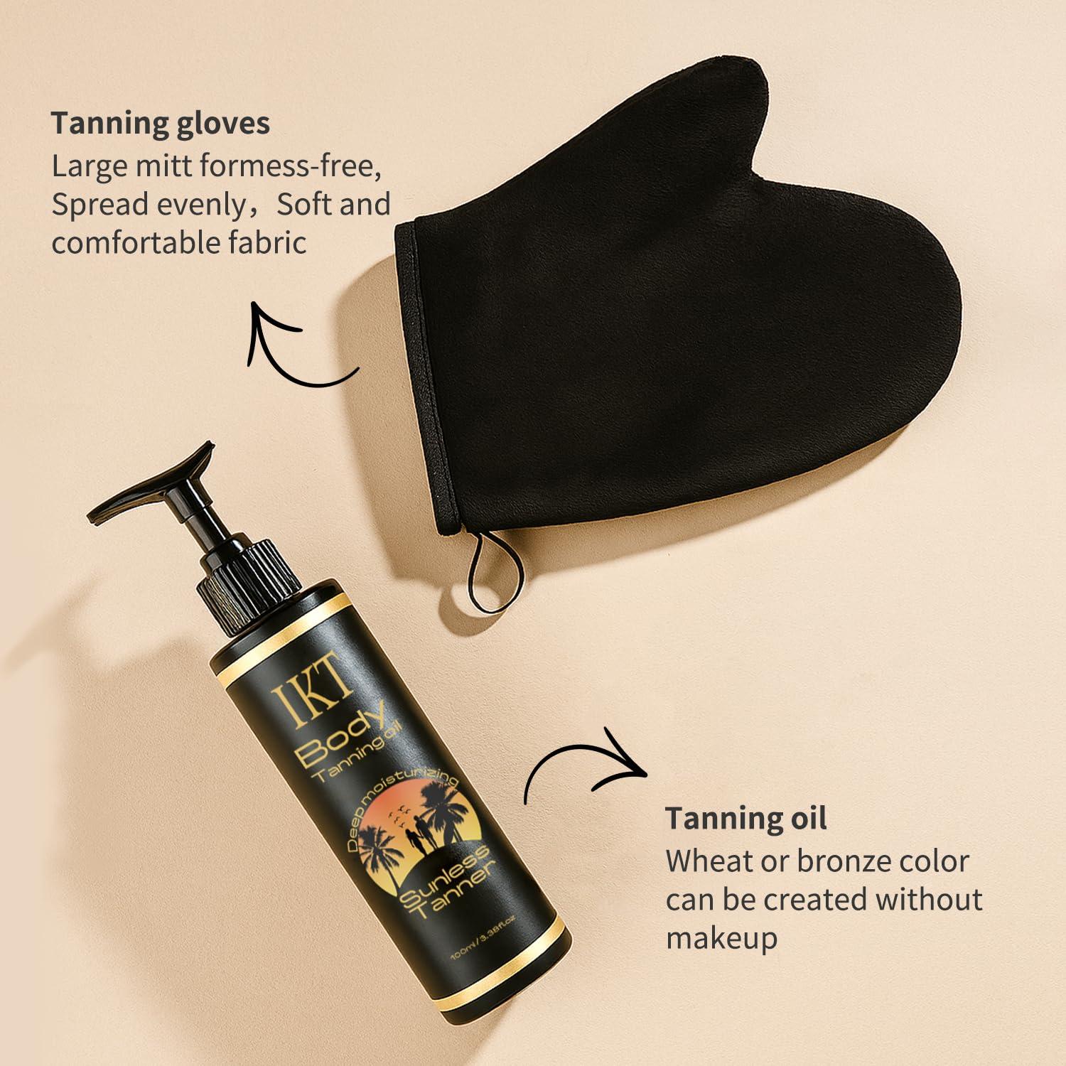 Kit Aceite Bronceador FUNAN 100ml + Mitón Aplicación