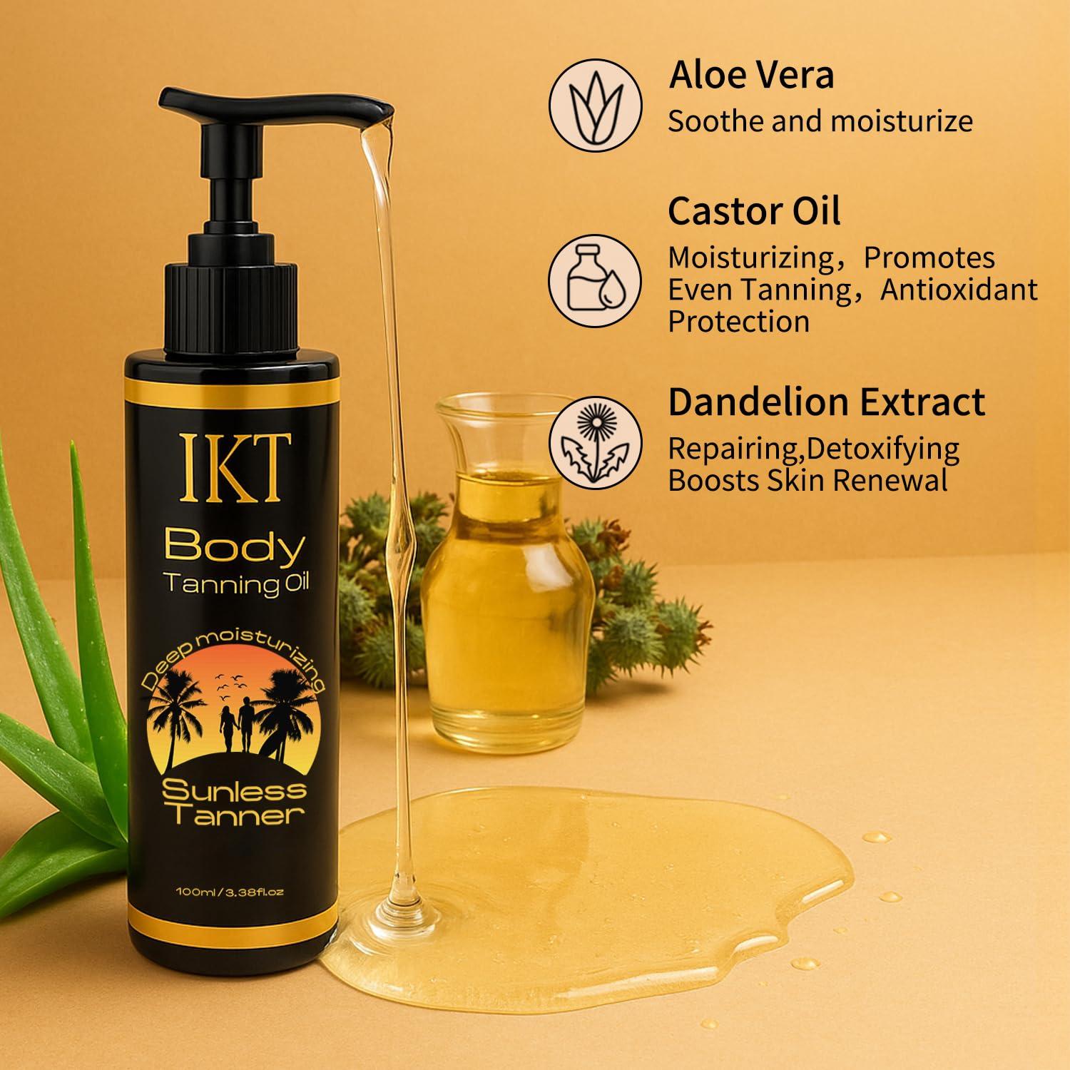 Kit Aceite Bronceador FUNAN 100ml + Mitón Aplicación