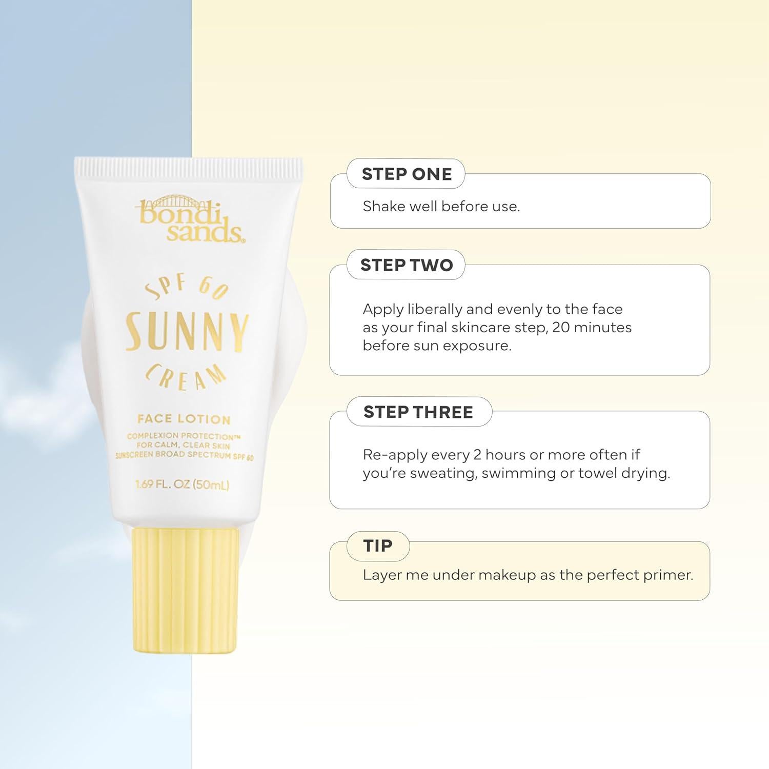 Crema Solar Facial Bondi Sands SPF 60 Hidratante 50 ml