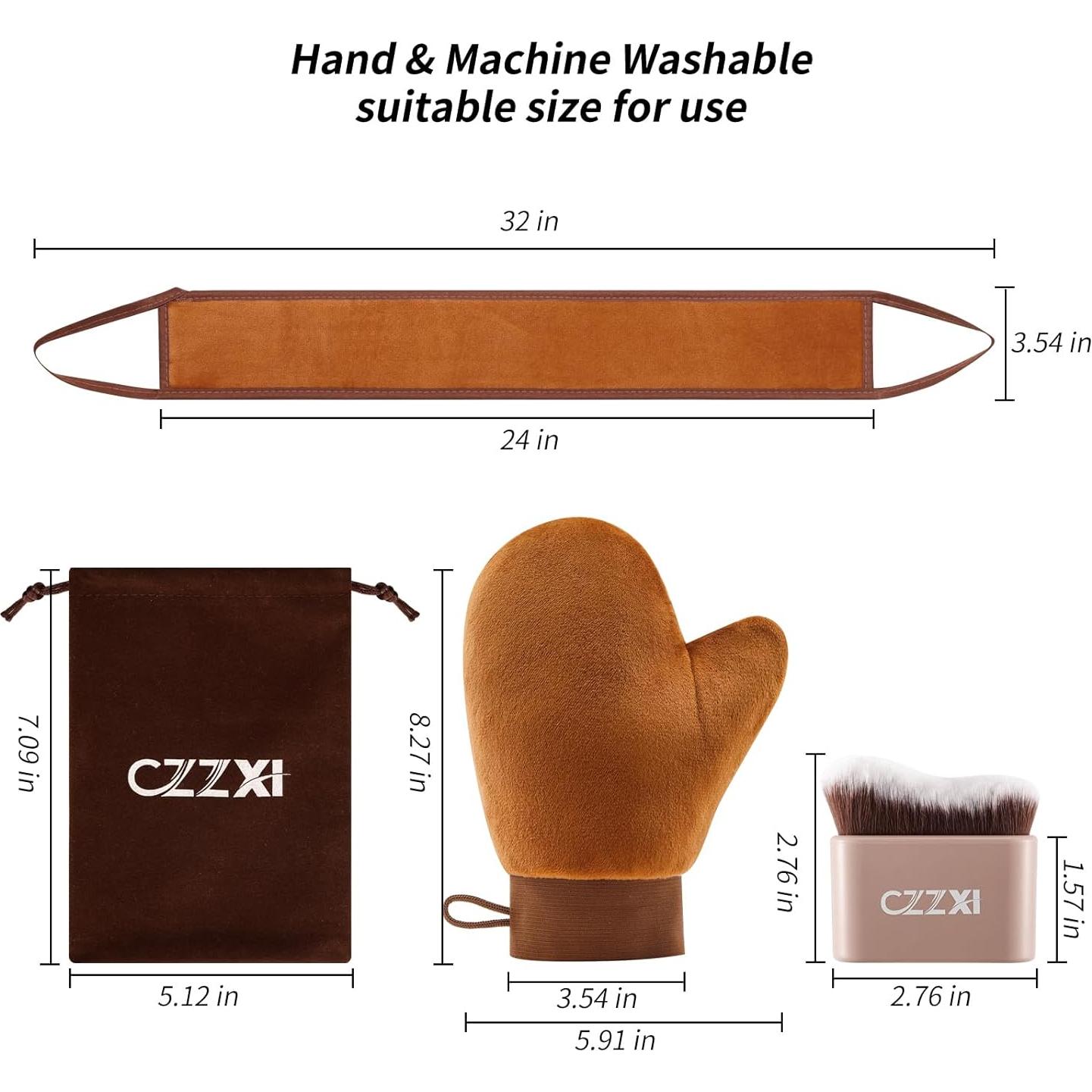 Kit de Autobronceado 3 en 1 CZZXI - Mitón, Aplicador y Cepillo