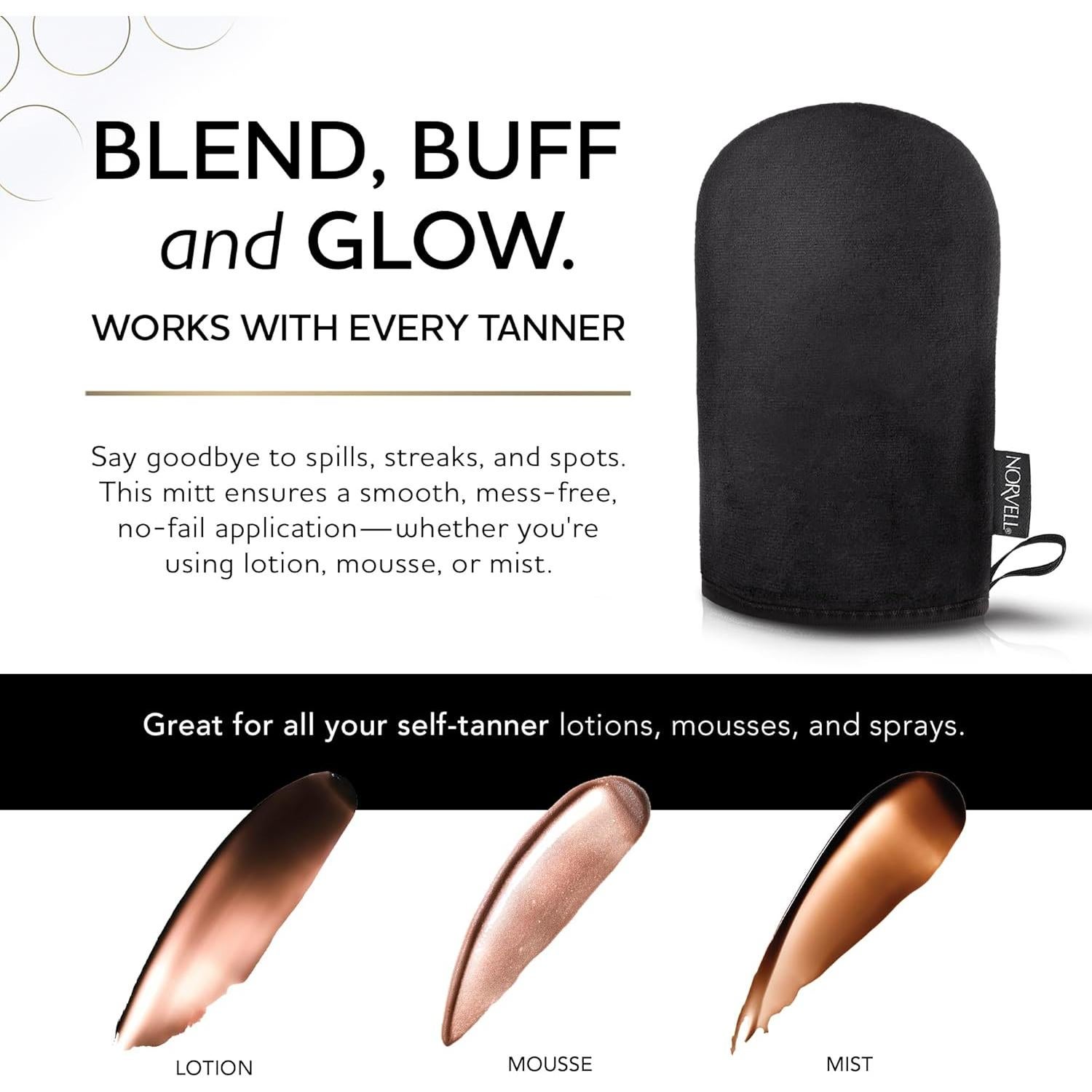 Mitón Aplicador de Autobronceador Norvell BLENDMITT Reutilizable