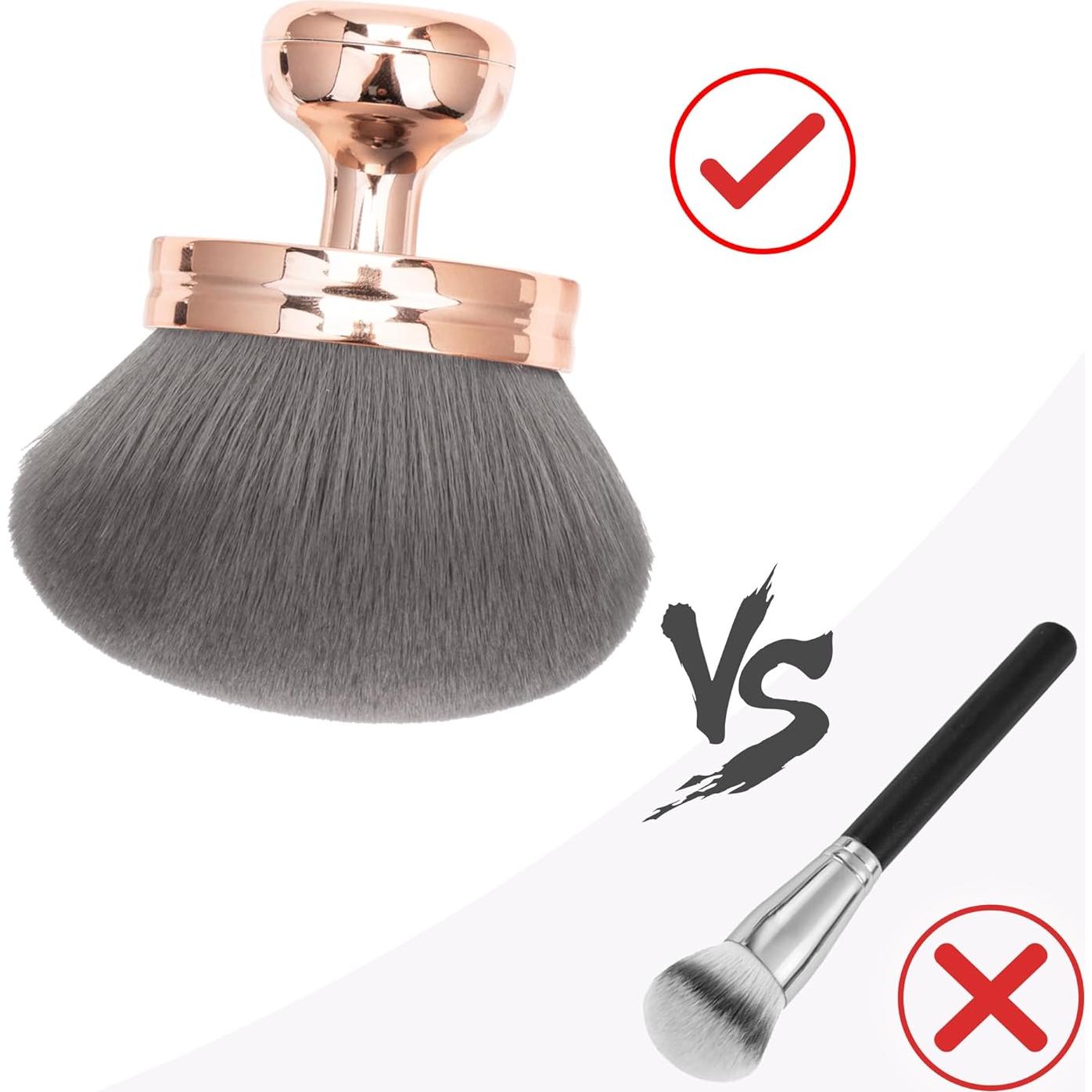 Brocha Kabuki Grande BABYSHEEP para Autobronceador 8.4 cm Oro Rosa