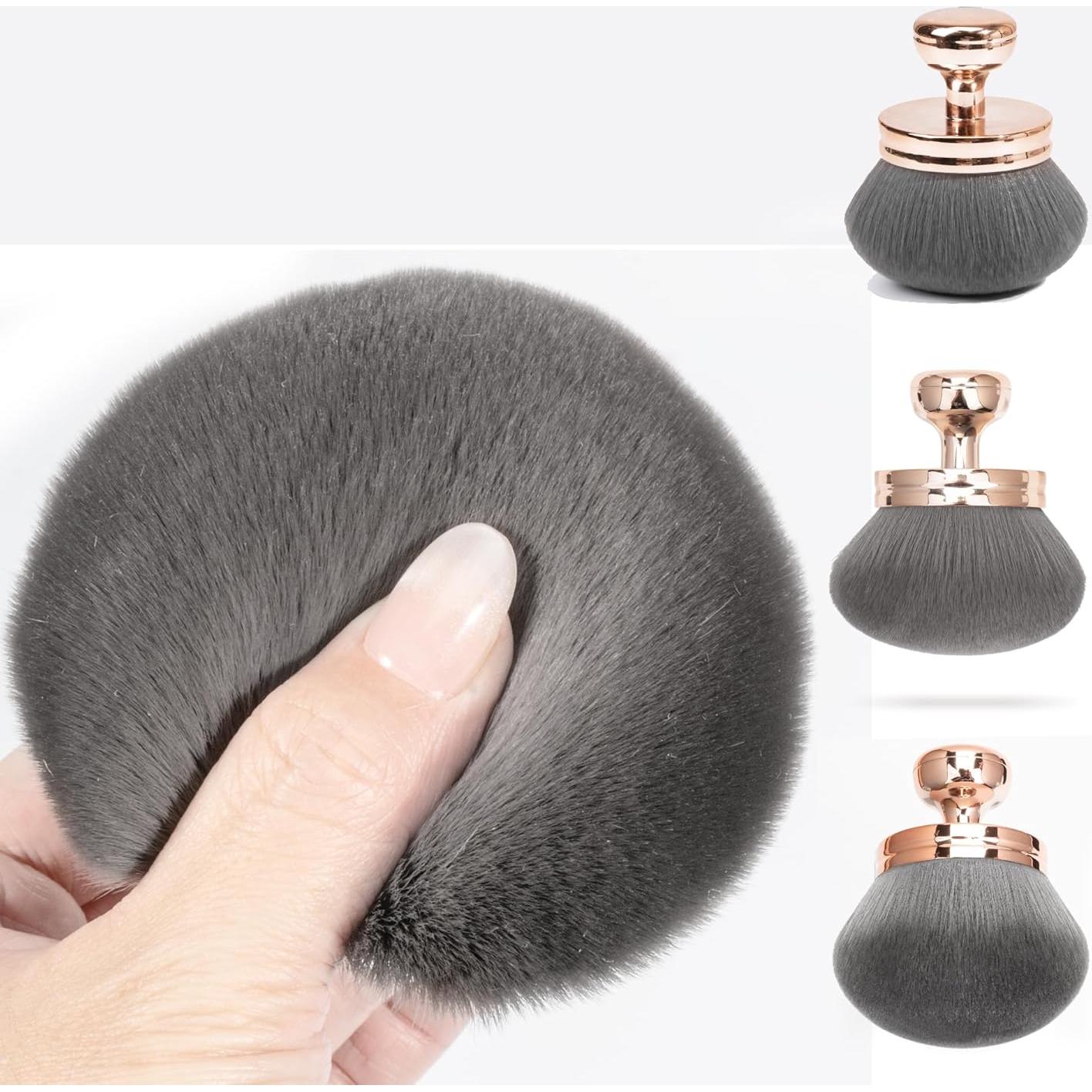 Brocha Kabuki Grande BABYSHEEP para Autobronceador 8.4 cm Oro Rosa