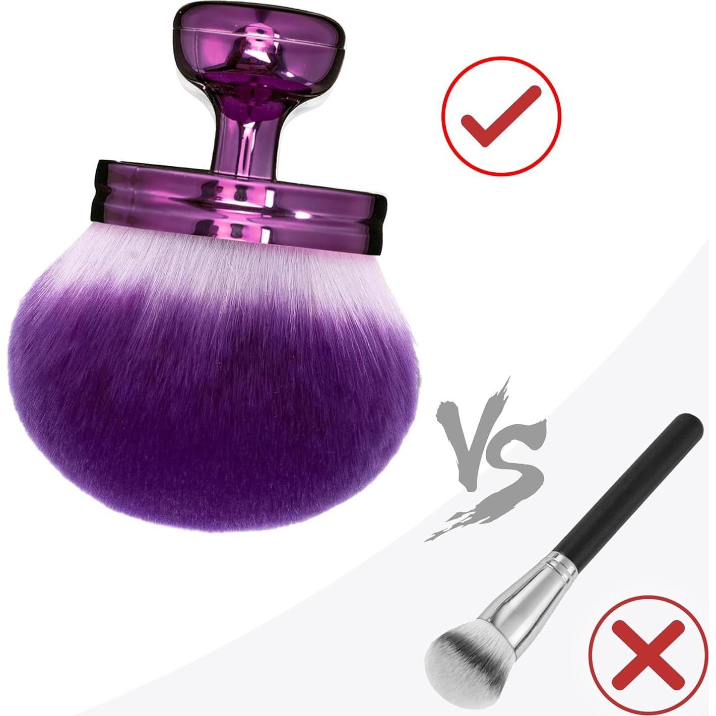 Brocha Kabuki Corporal Extra Grande BABYSHEEP 7.62 cm Púrpura