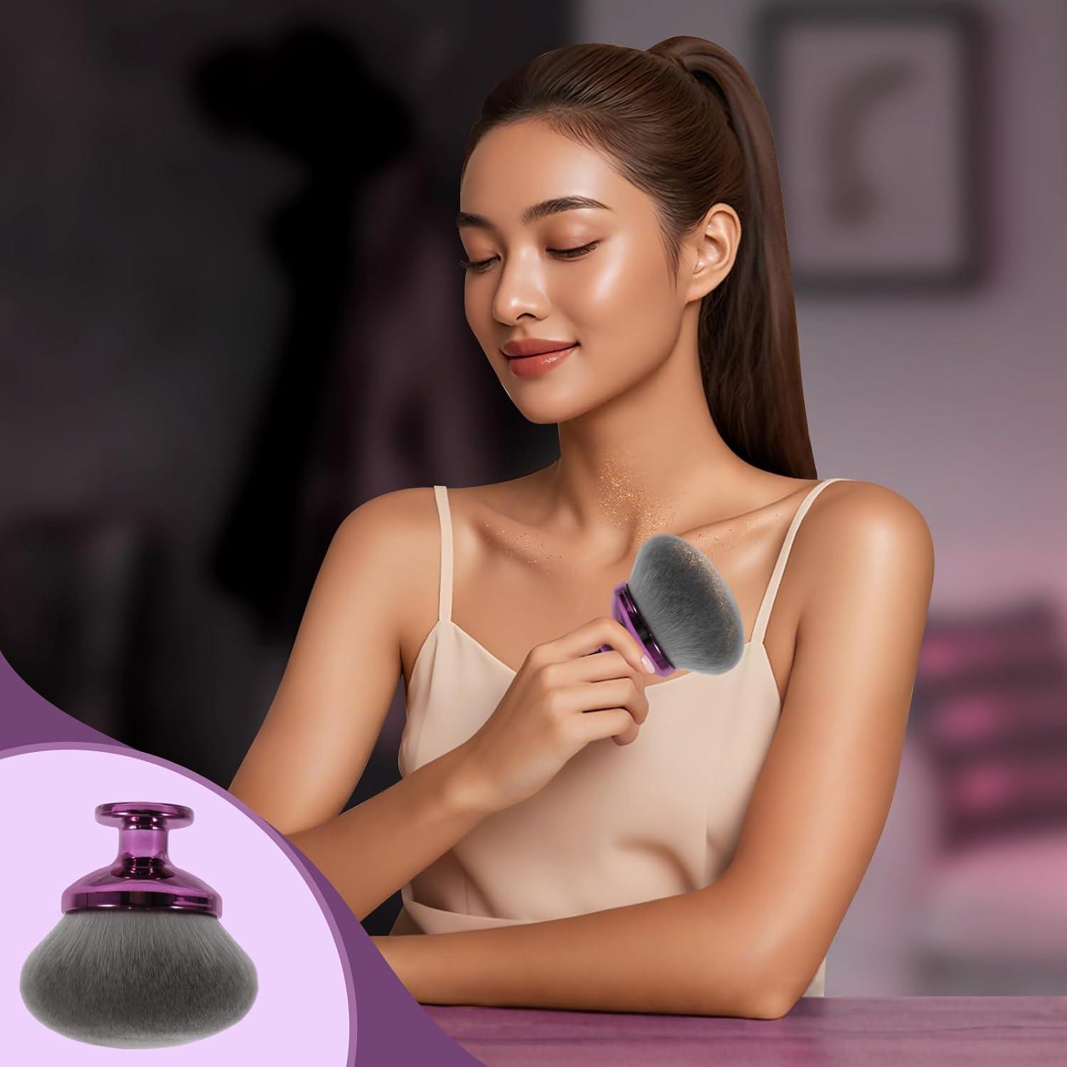 Brocha de Maquillaje Corporal Grande BABYSHEEP 90mm Púrpura