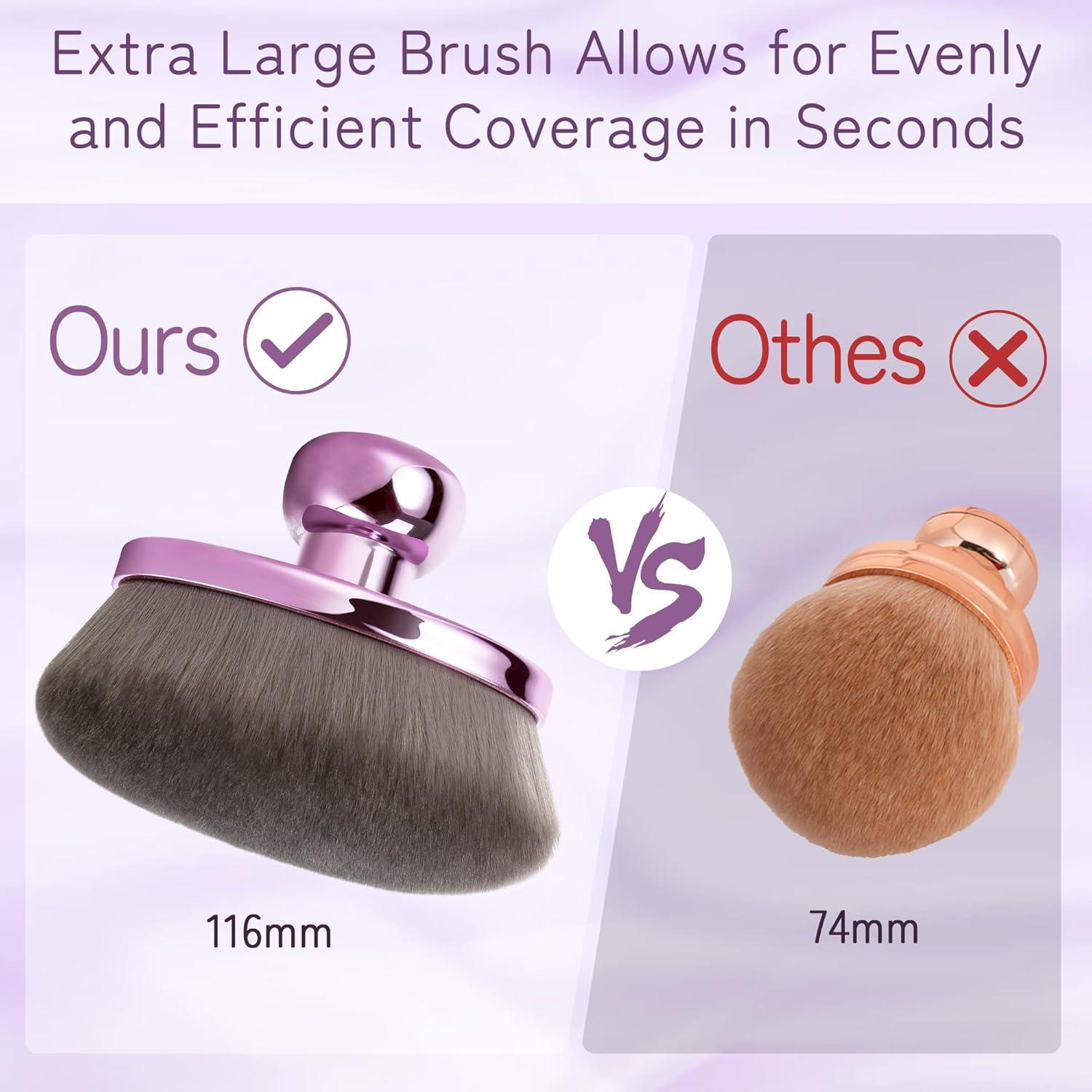 Brocha de Maquillaje Corporal Kabuki BABYSHEEP 11.68 cm Morado