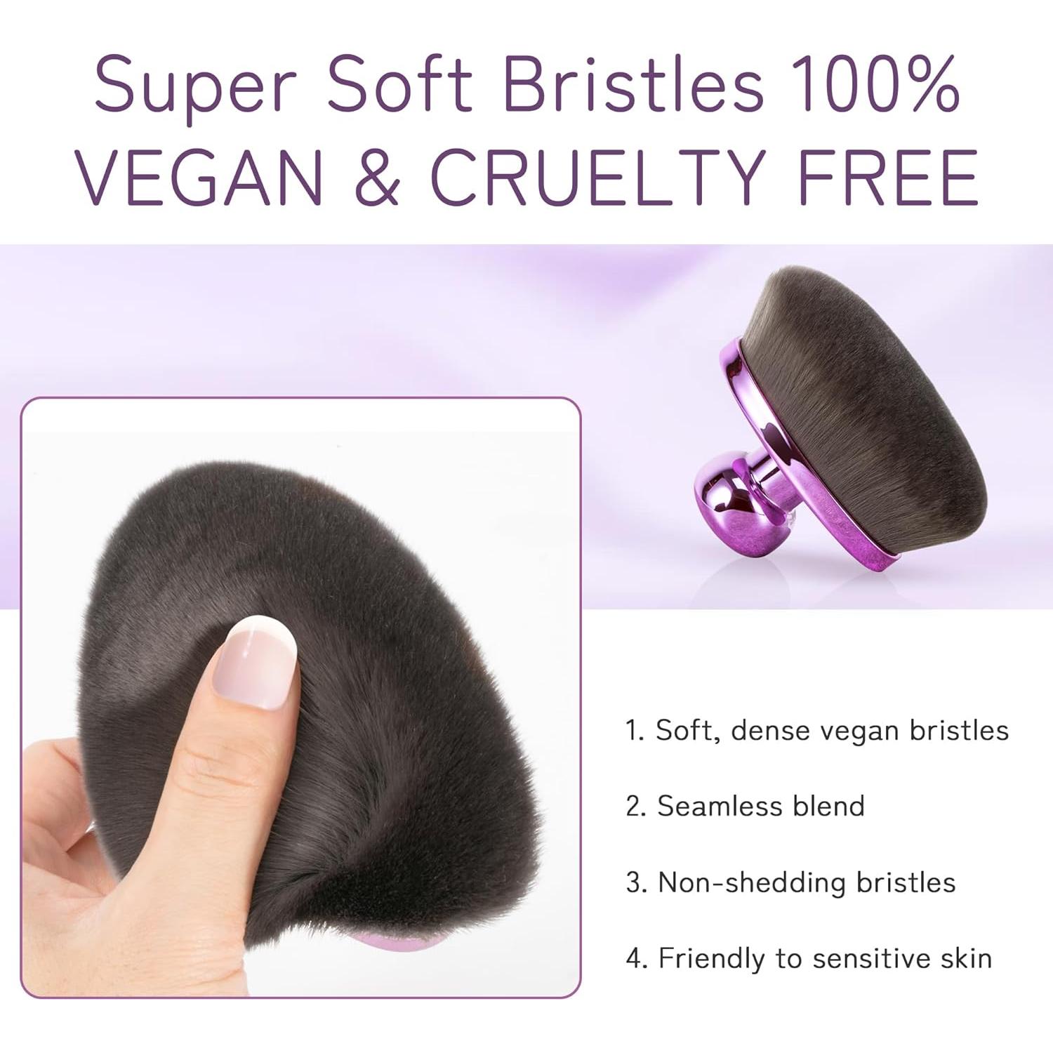 Brocha de Maquillaje Corporal Kabuki BABYSHEEP 11.68 cm Morado