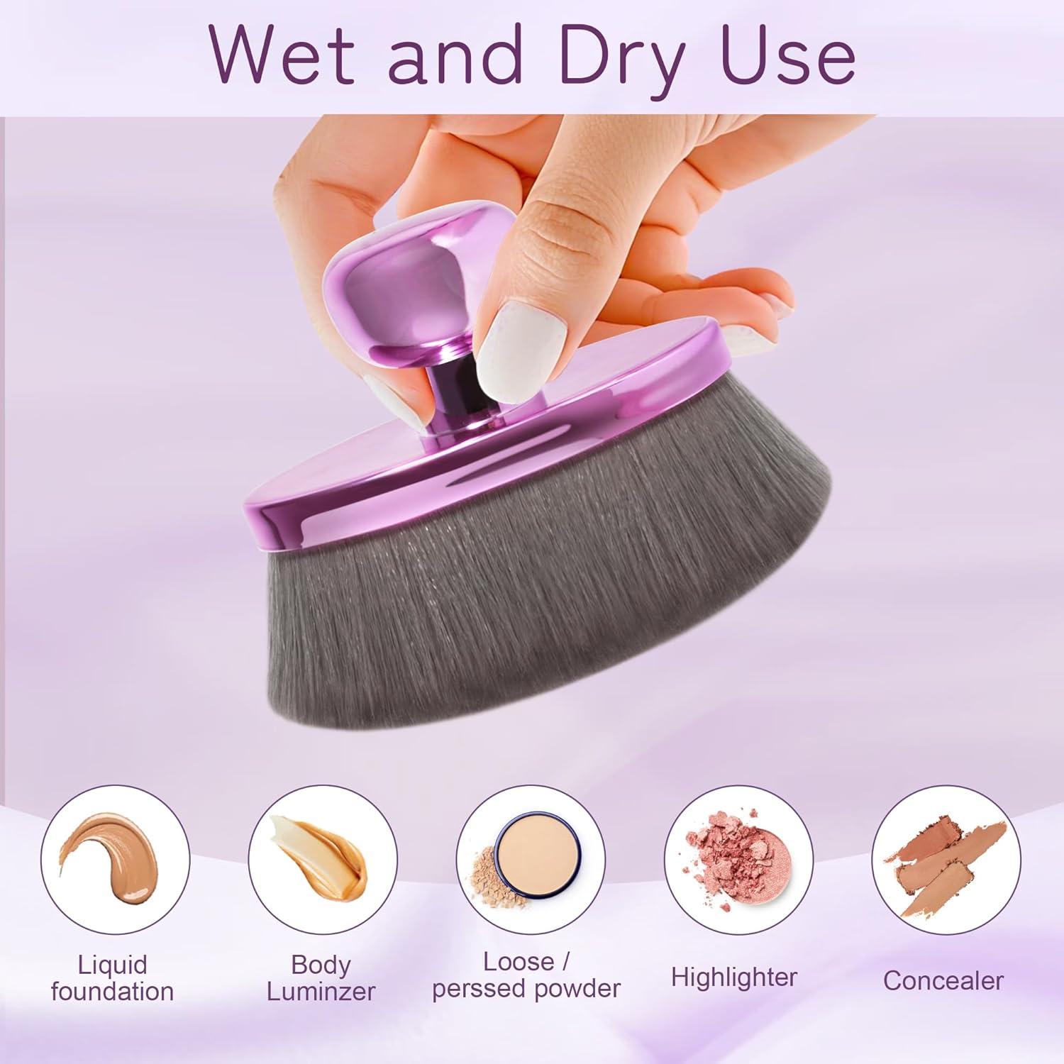 Brocha de Maquillaje Corporal Kabuki BABYSHEEP 11.68 cm Morado