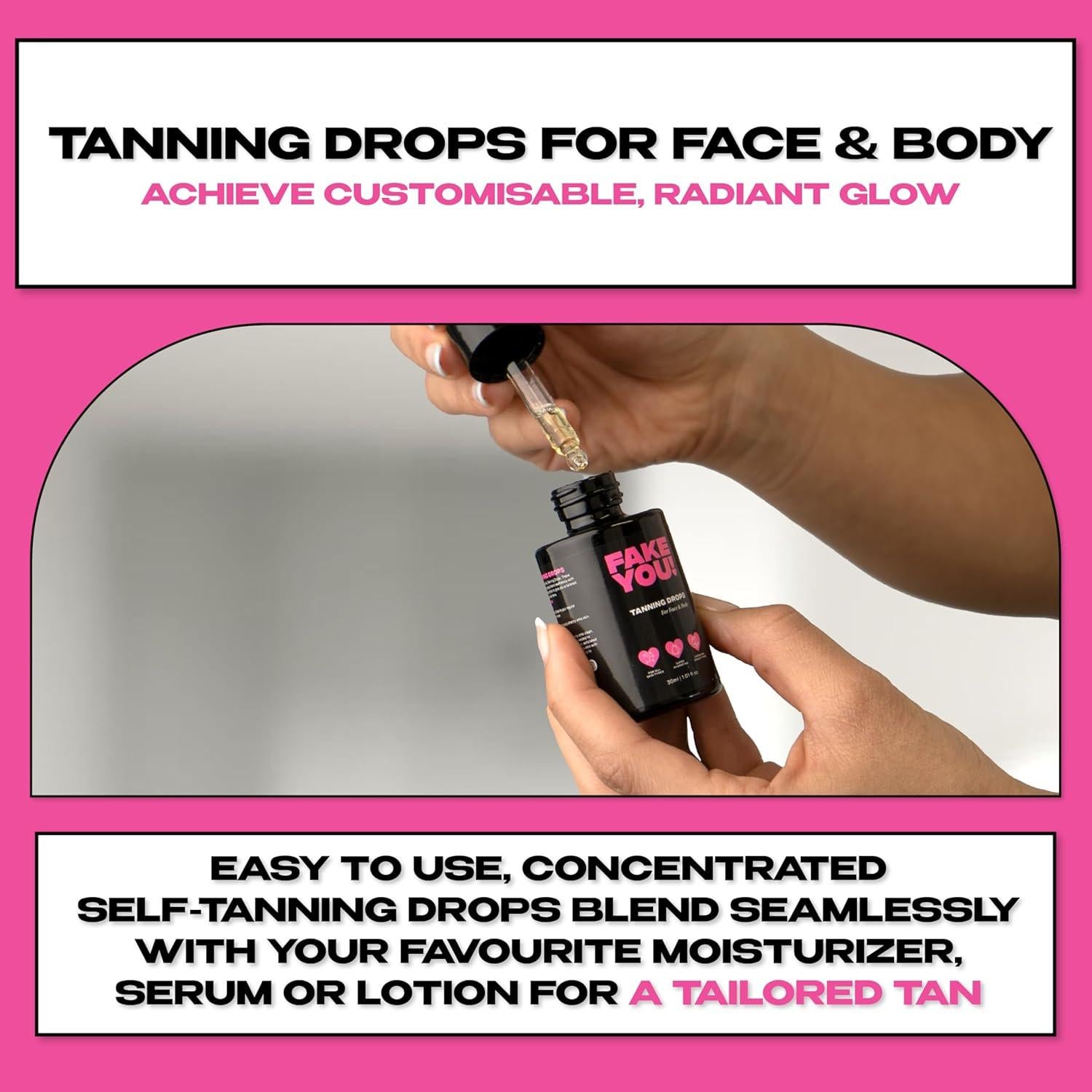 Fake You! Gotas Bronceadoras 30ml - Bronceado Natural y Sin Rayas