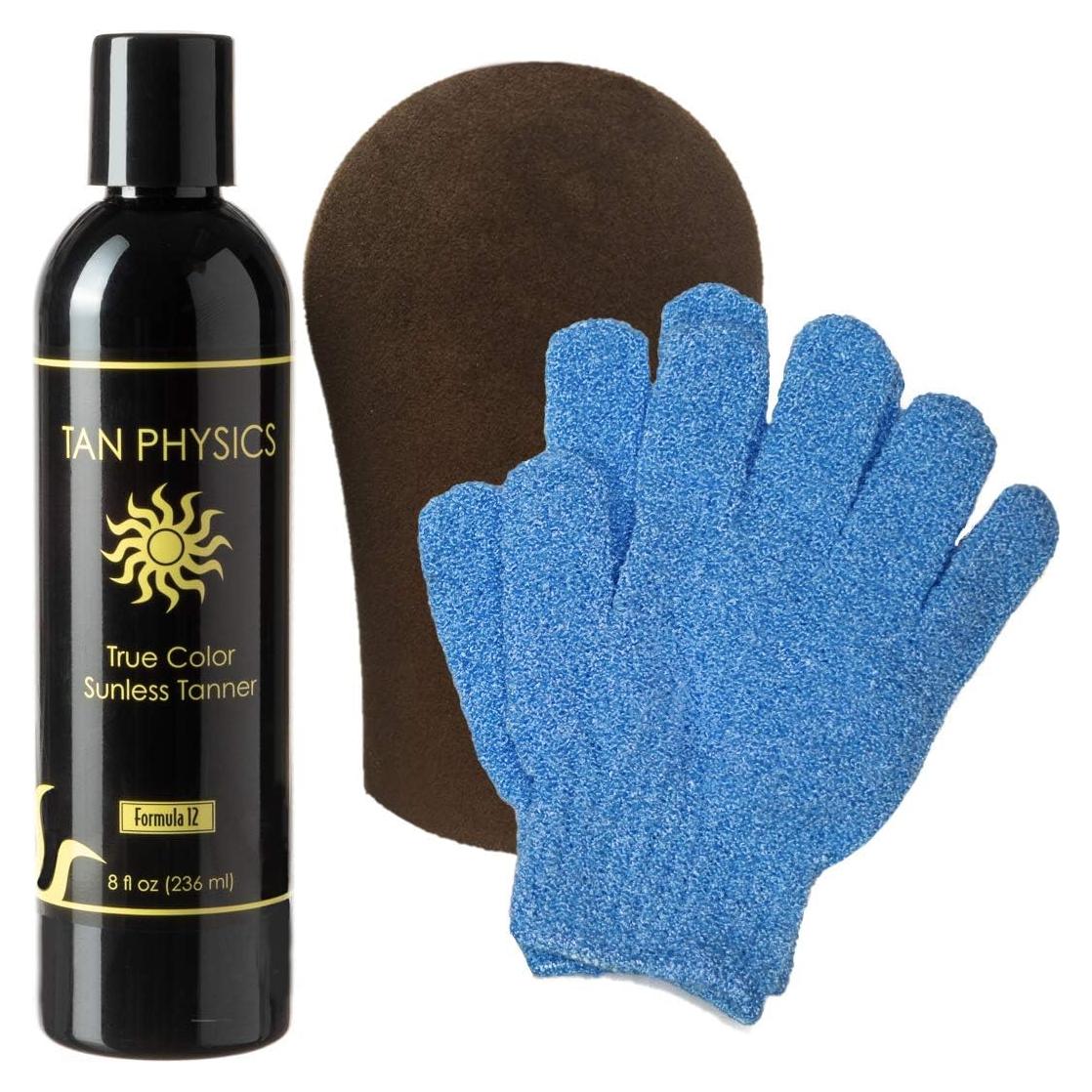 Bronceador Sin Sol Tan Physics 240ml con Mitón y Guantes