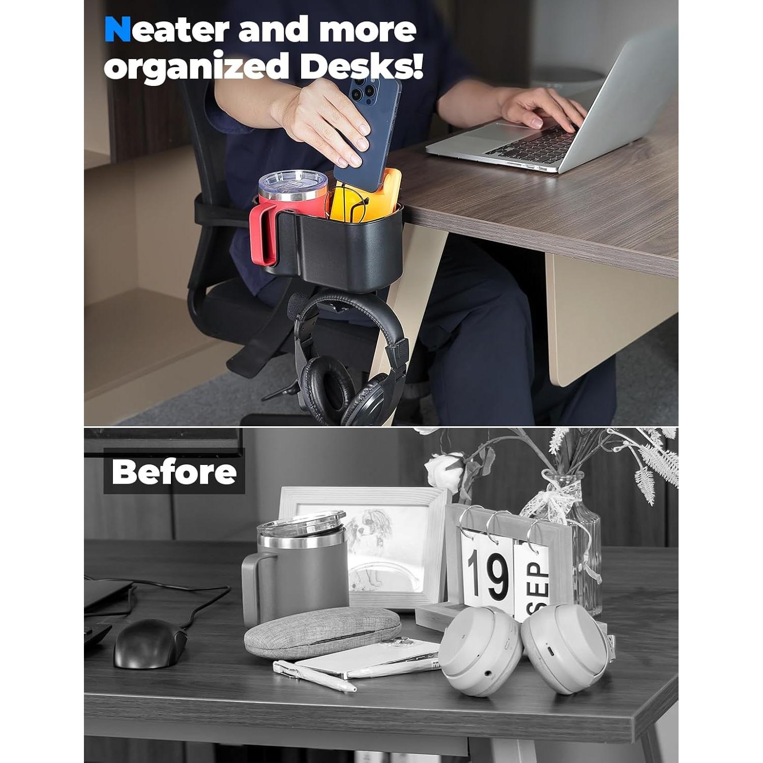 Soporte para Taza KEMIMOTO con Gancho para Auriculares