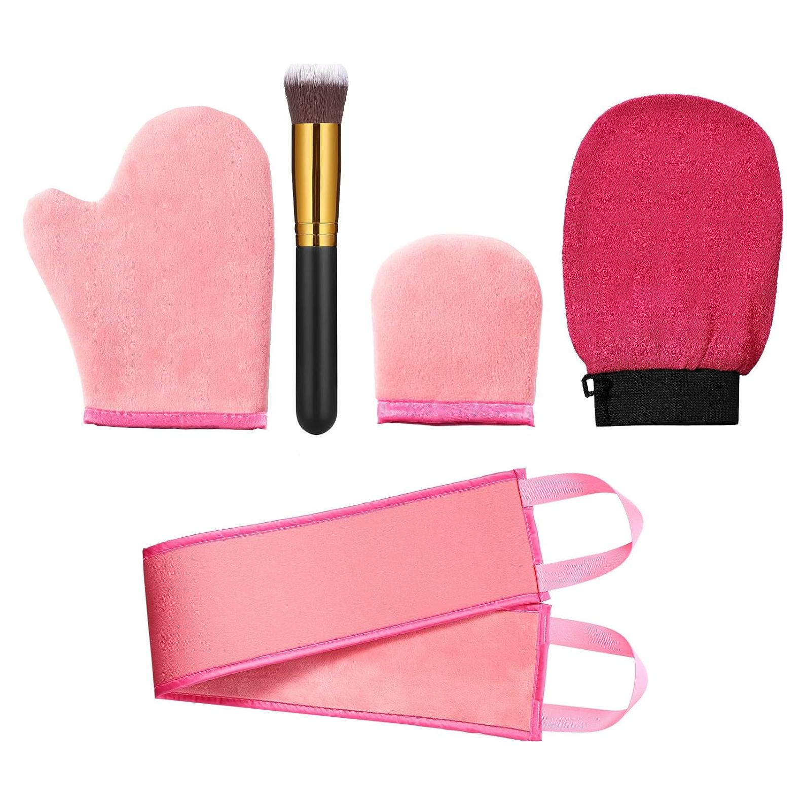 Kit de Aplicadores de Autobronceador Boao 5 Piezas Rosa