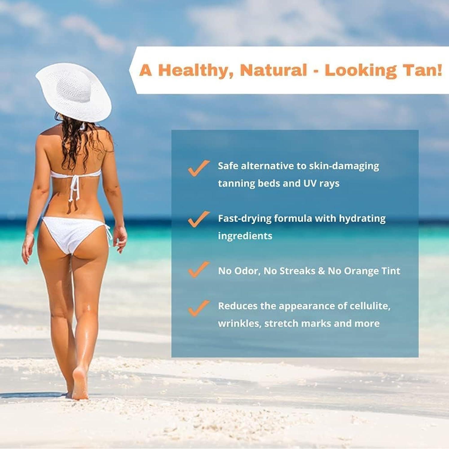 Loción Autobronceadora Tan Physics 8oz - Brillo Natural Sin Rayas