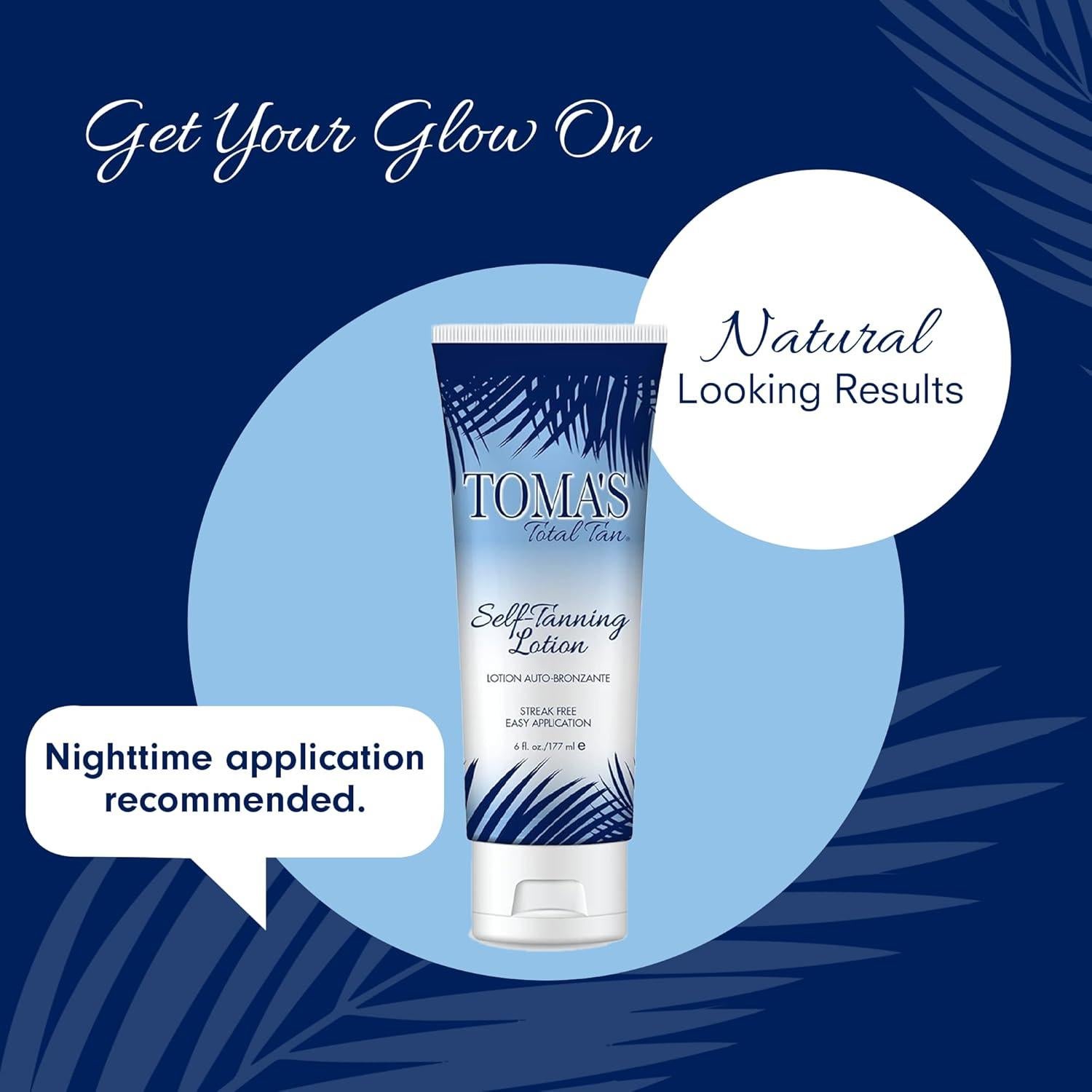 Loción Bronceadora Toma's Total Tan 170g - Bronceado Natural Sin Rayas