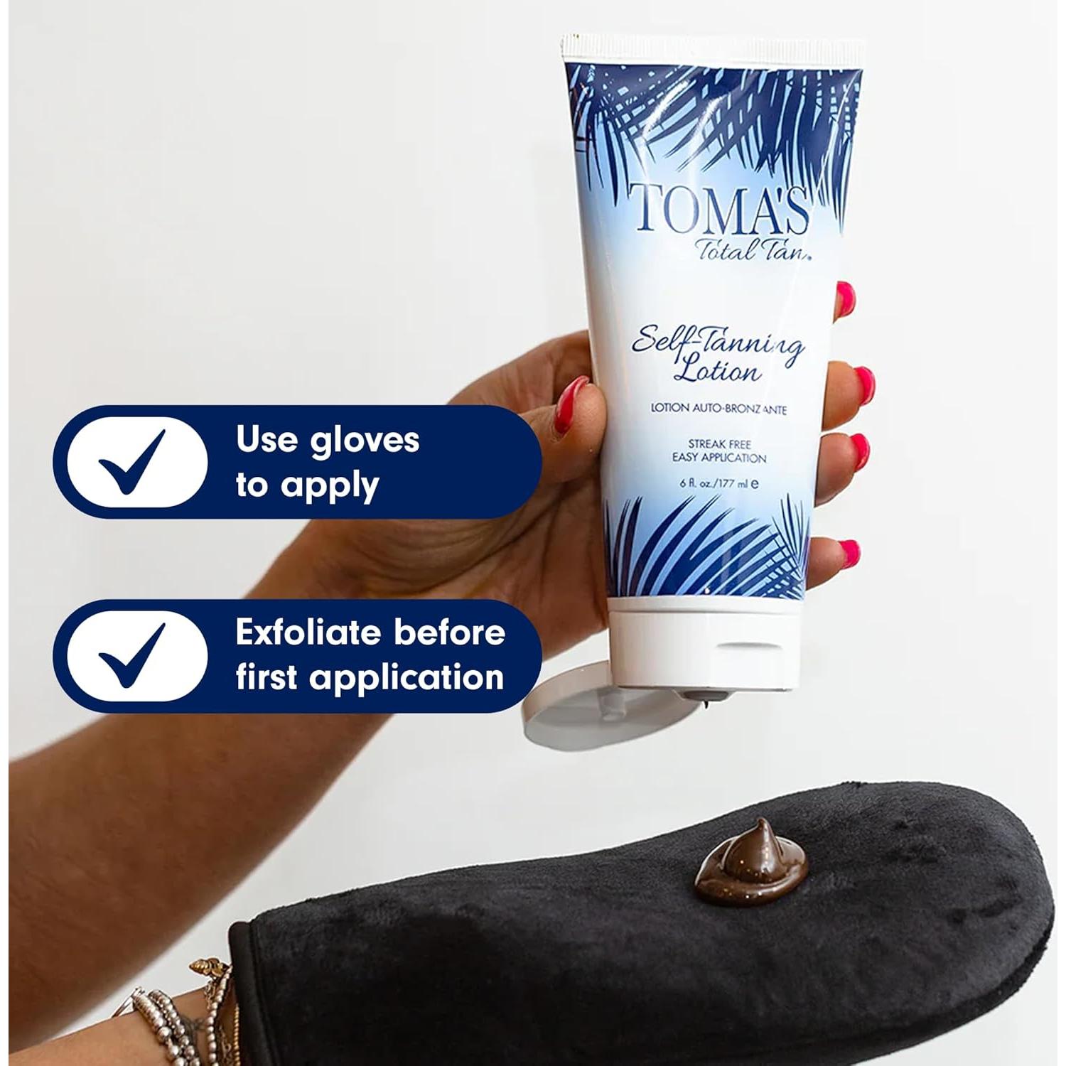 Loción Bronceadora Toma's Total Tan 170g - Bronceado Natural Sin Rayas