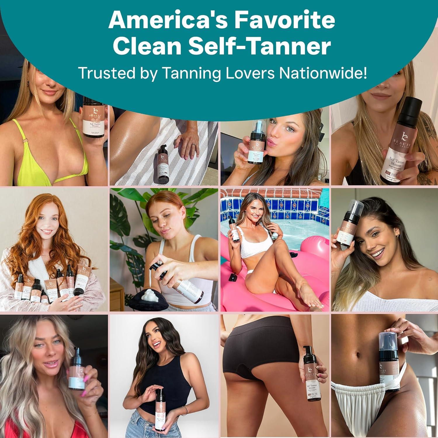 Kit de Mousse Autobronceador Beauty by Earth 221 ml - Natural