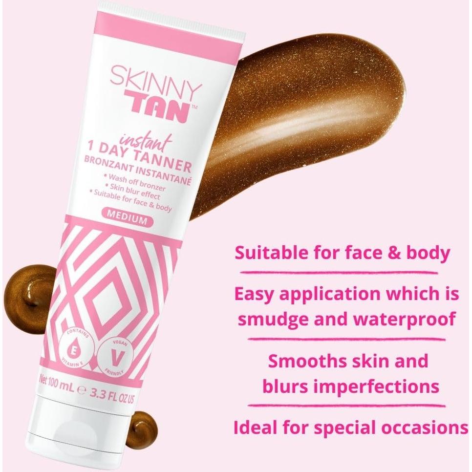 Bronceador Instantáneo SkinnyTan 1 Día - Loción Hidratante 93.4 g