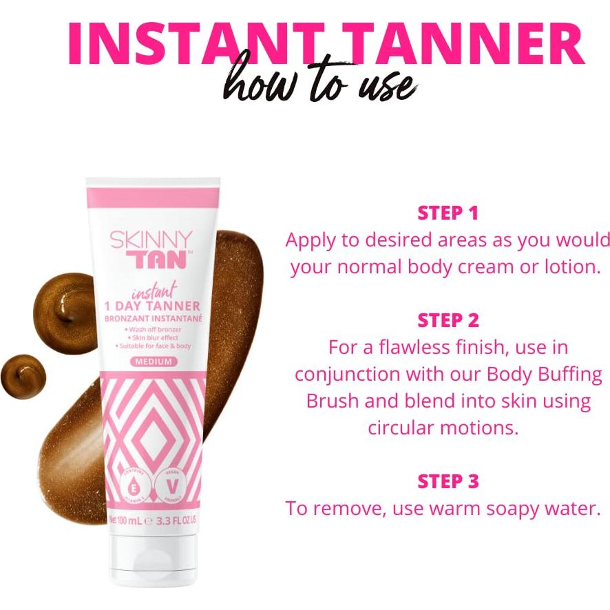 Bronceador Instantáneo SkinnyTan 1 Día - Loción Hidratante 93.4 g