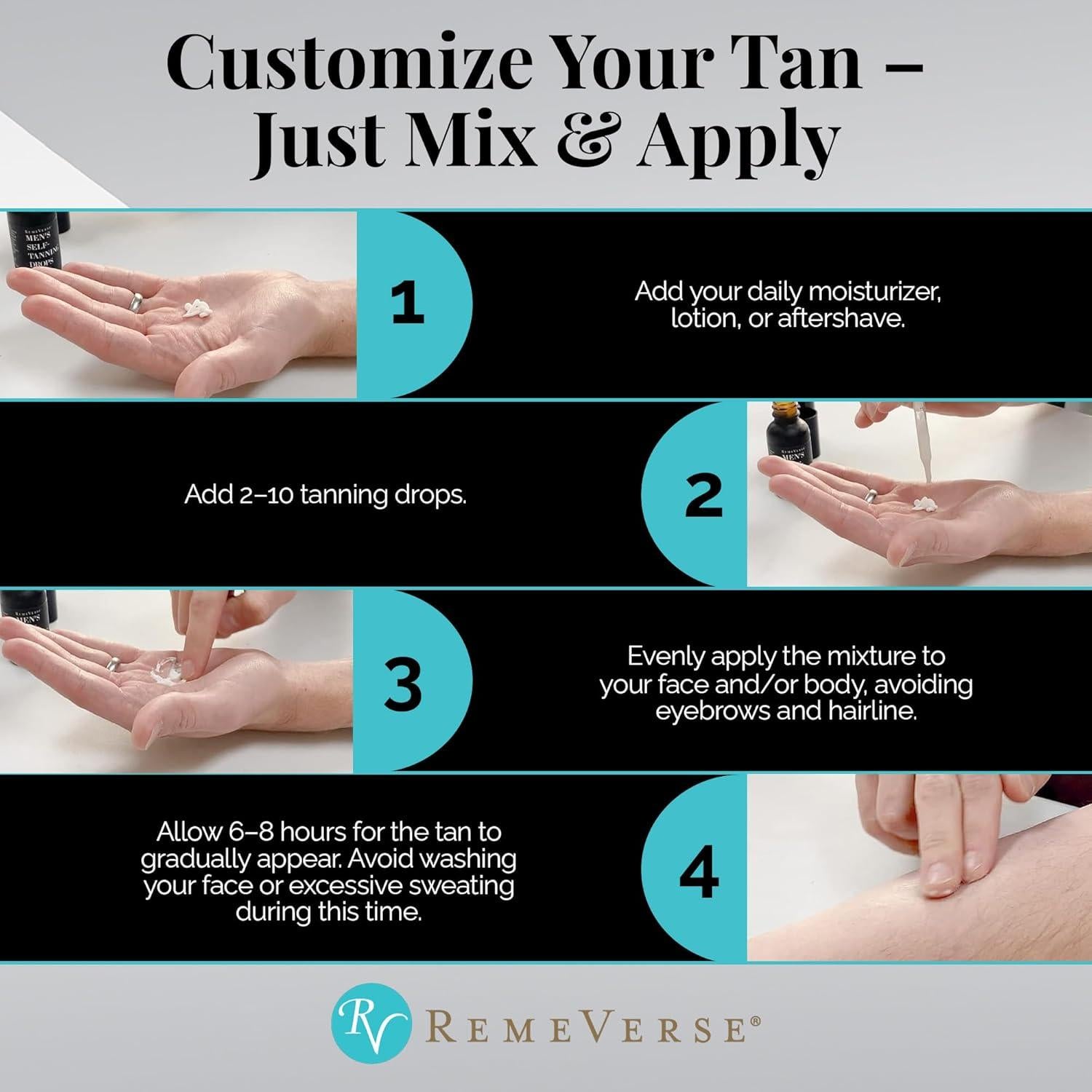 Gotas Autobronceadoras para Hombres RemeVerse 28.35 g