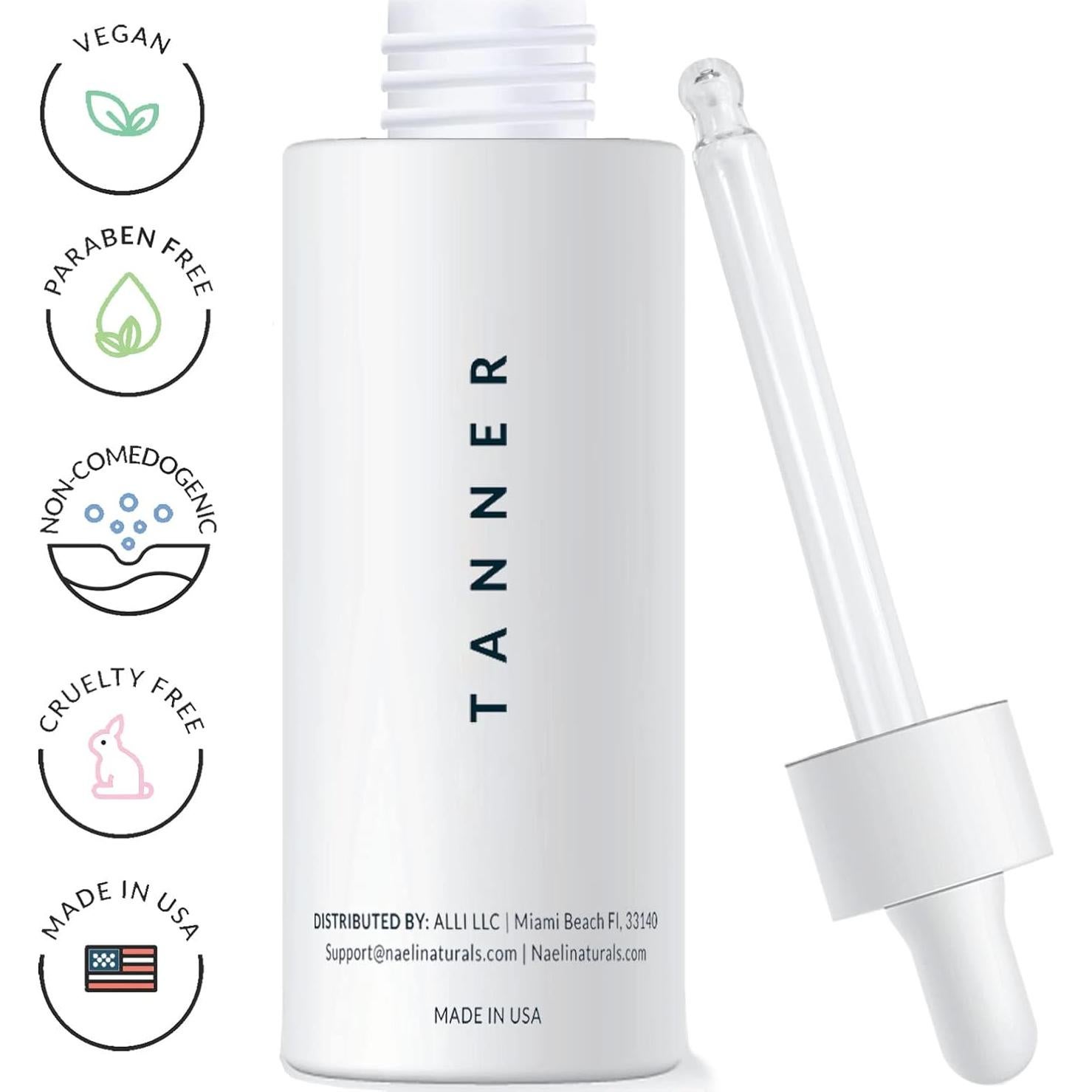 Gotas Autobronceadoras Graduales NAELI - 28.35 g, Anti Envejecimiento