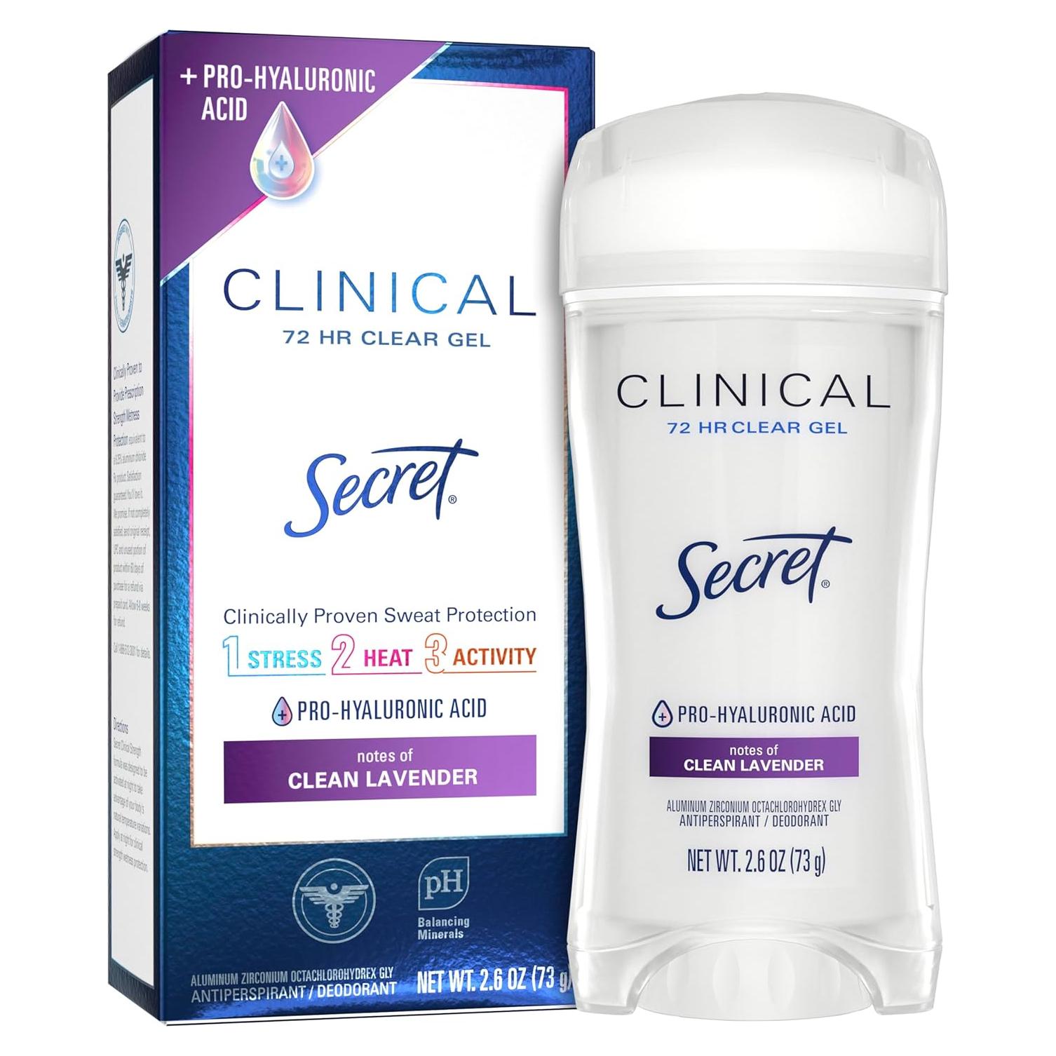 Desodorante Antitranspirante Clínico Secret Lavanda 73.93 g