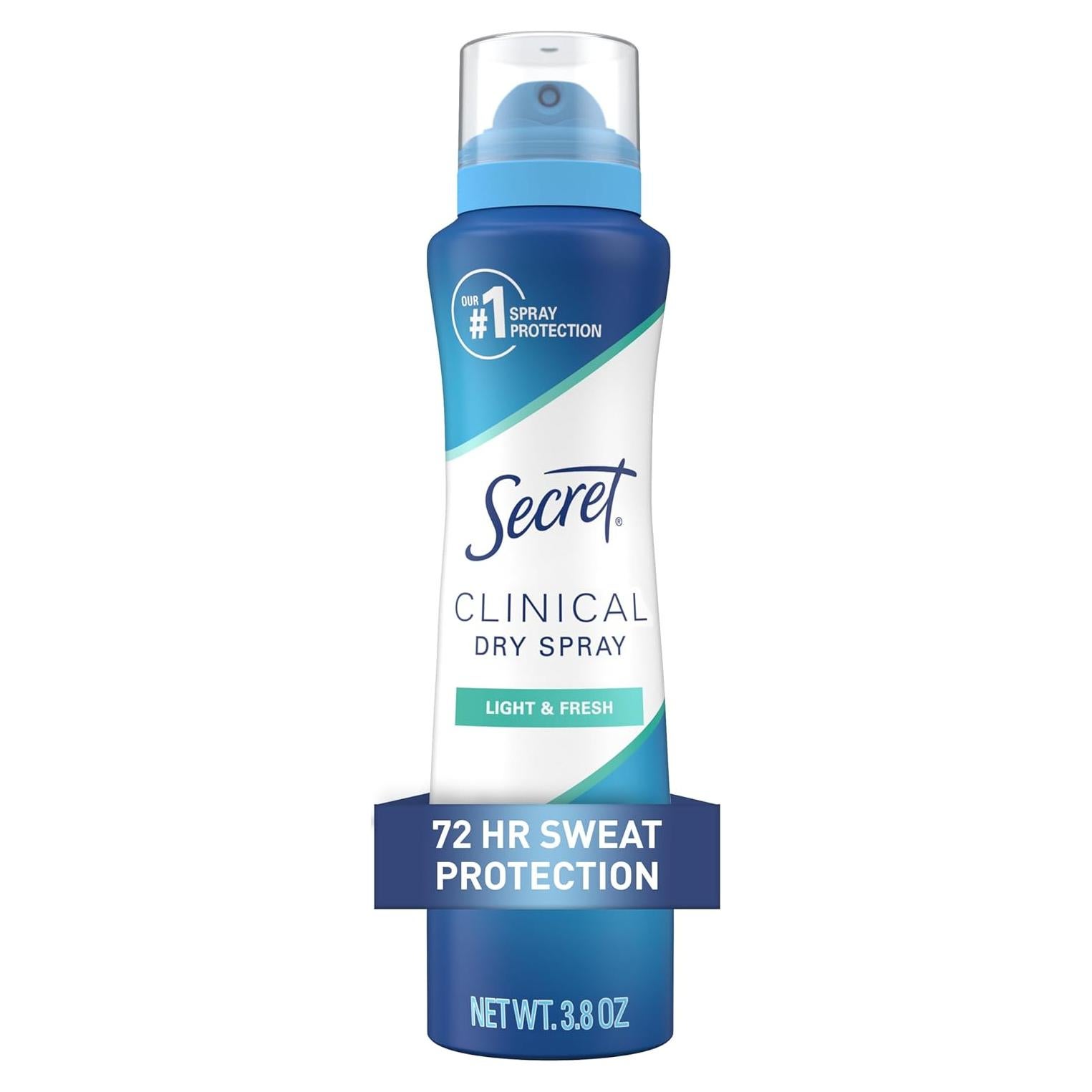 Desodorante Antitranspirante Spray Seco Secret 107 g - 72h Protección