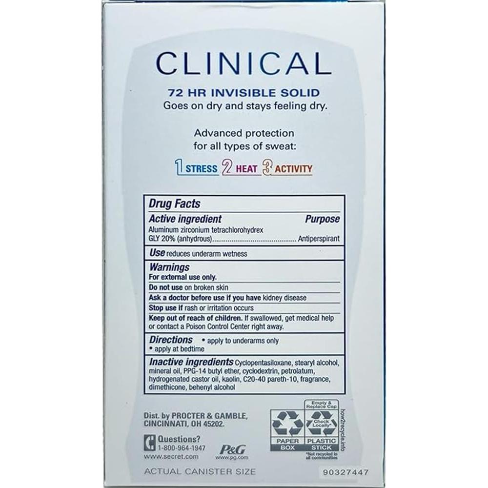 Desodorante Clínico Procter & Gamble 3 Paquetes 45g