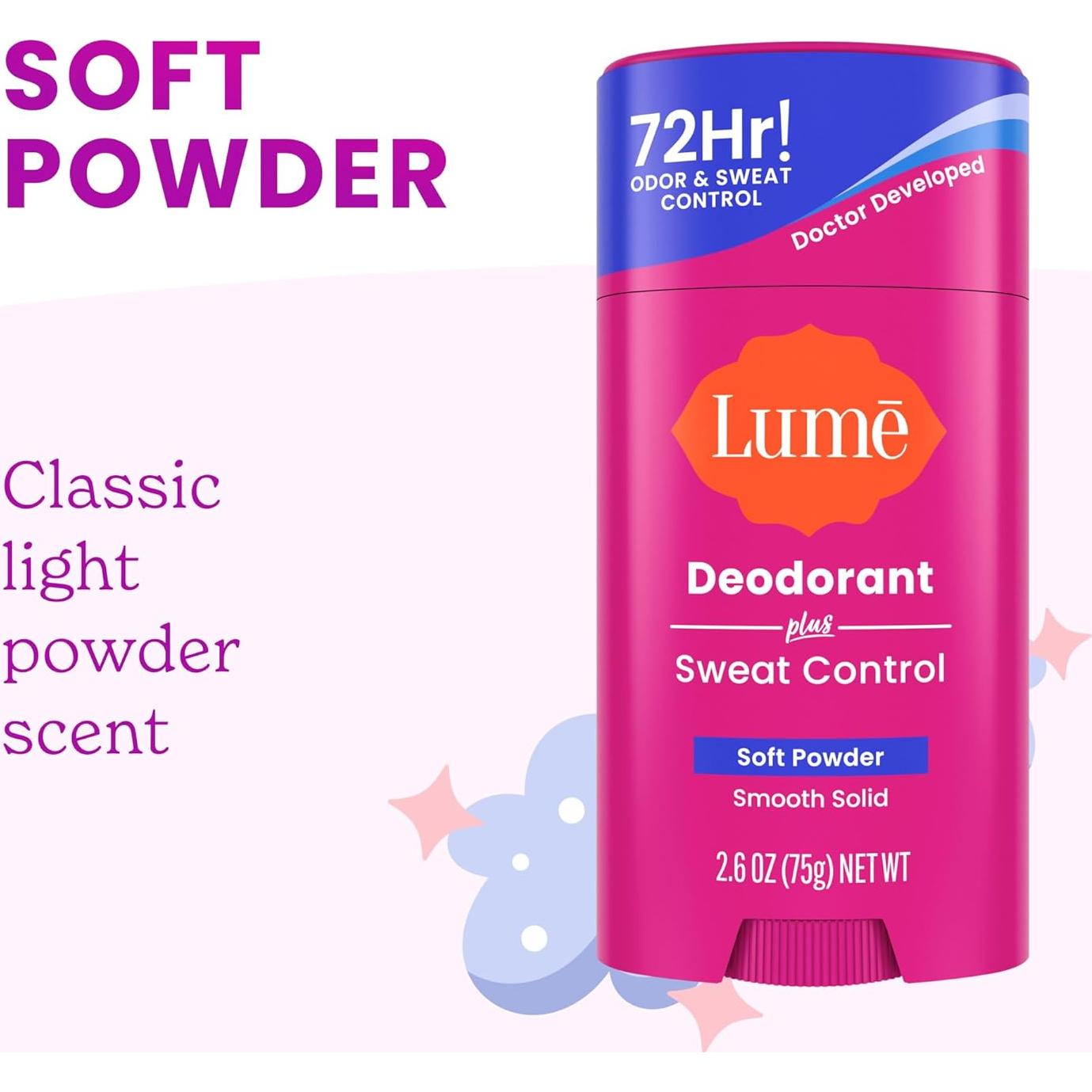 Lume Desodorante Plus Control de Sudor - Barra Sólida 74g
