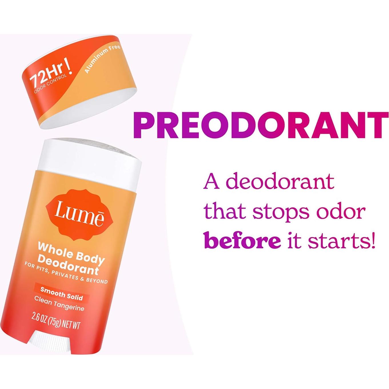 Desodorante Corporal Lume - Control de Olores 72 Horas - Mandarina Limpia