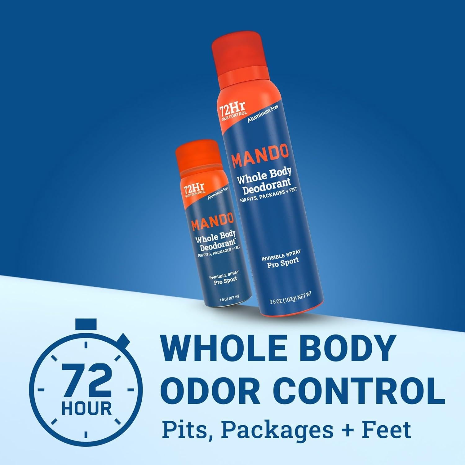 Desodorante en Spray Invisible Mando 102 g + 28 g Pro Sport