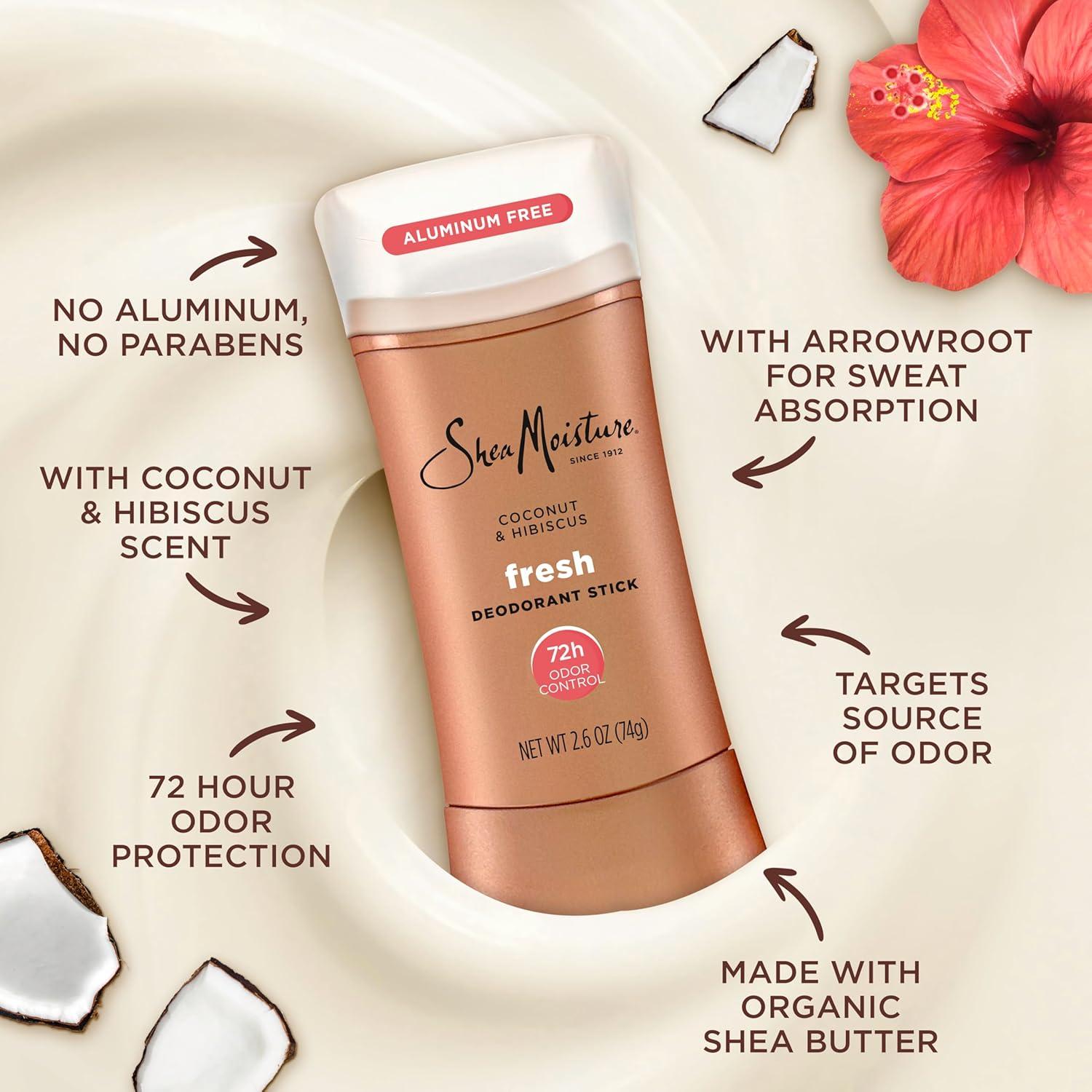 Desodorante en Barra SheaMoisture Coco & Hibisco 74.8 g 72h