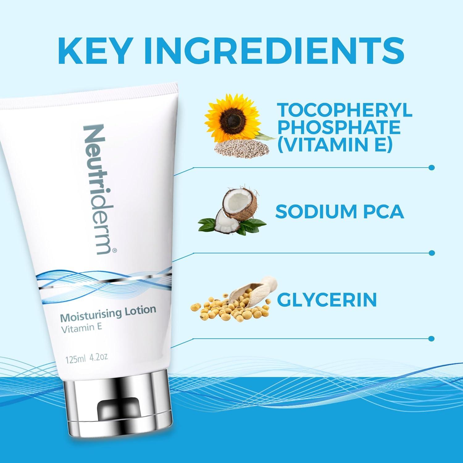 Hidratante Facial Neutriderm con Vitamina E 125 g - Piel Seca