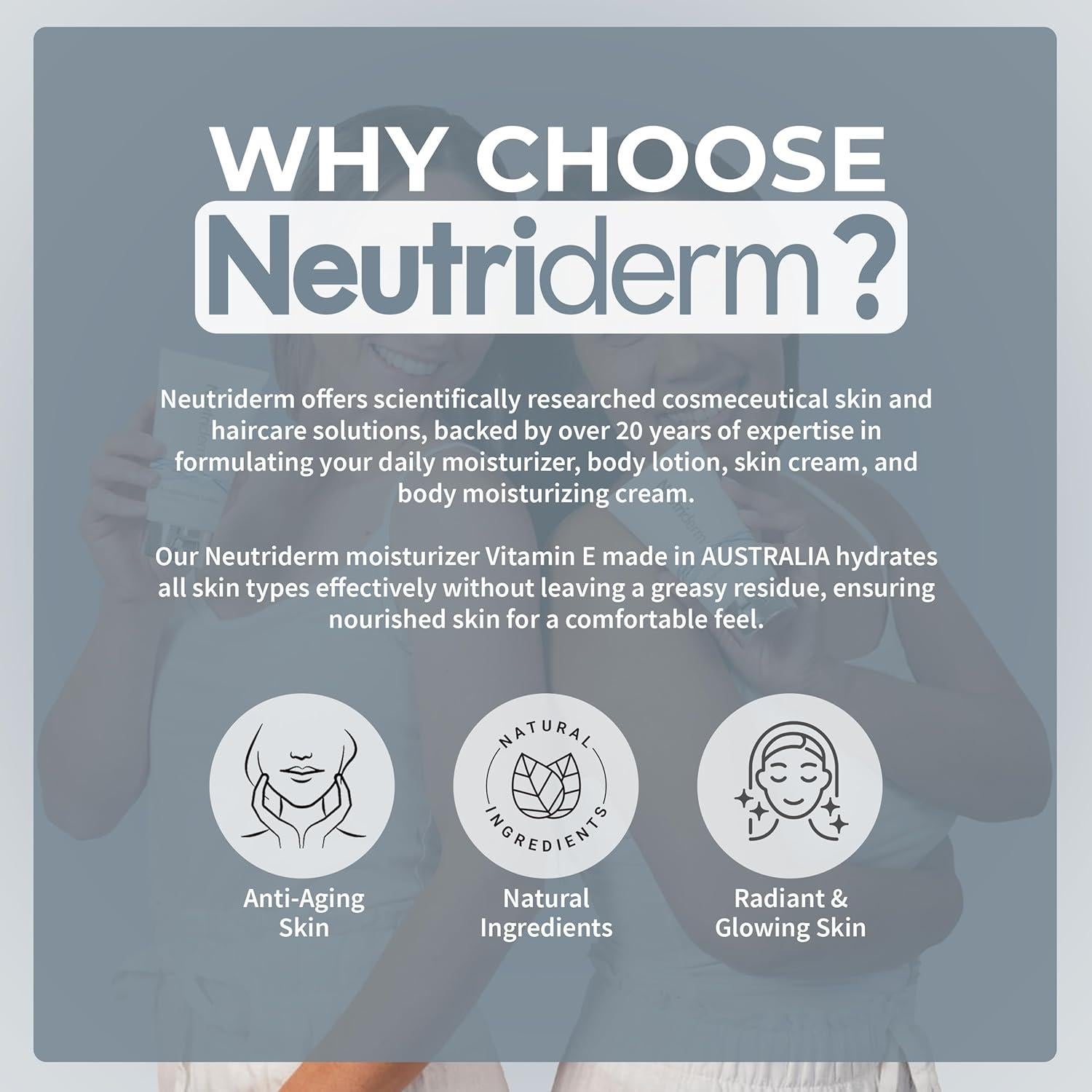 Hidratante Facial Neutriderm con Vitamina E 125 g - Piel Seca