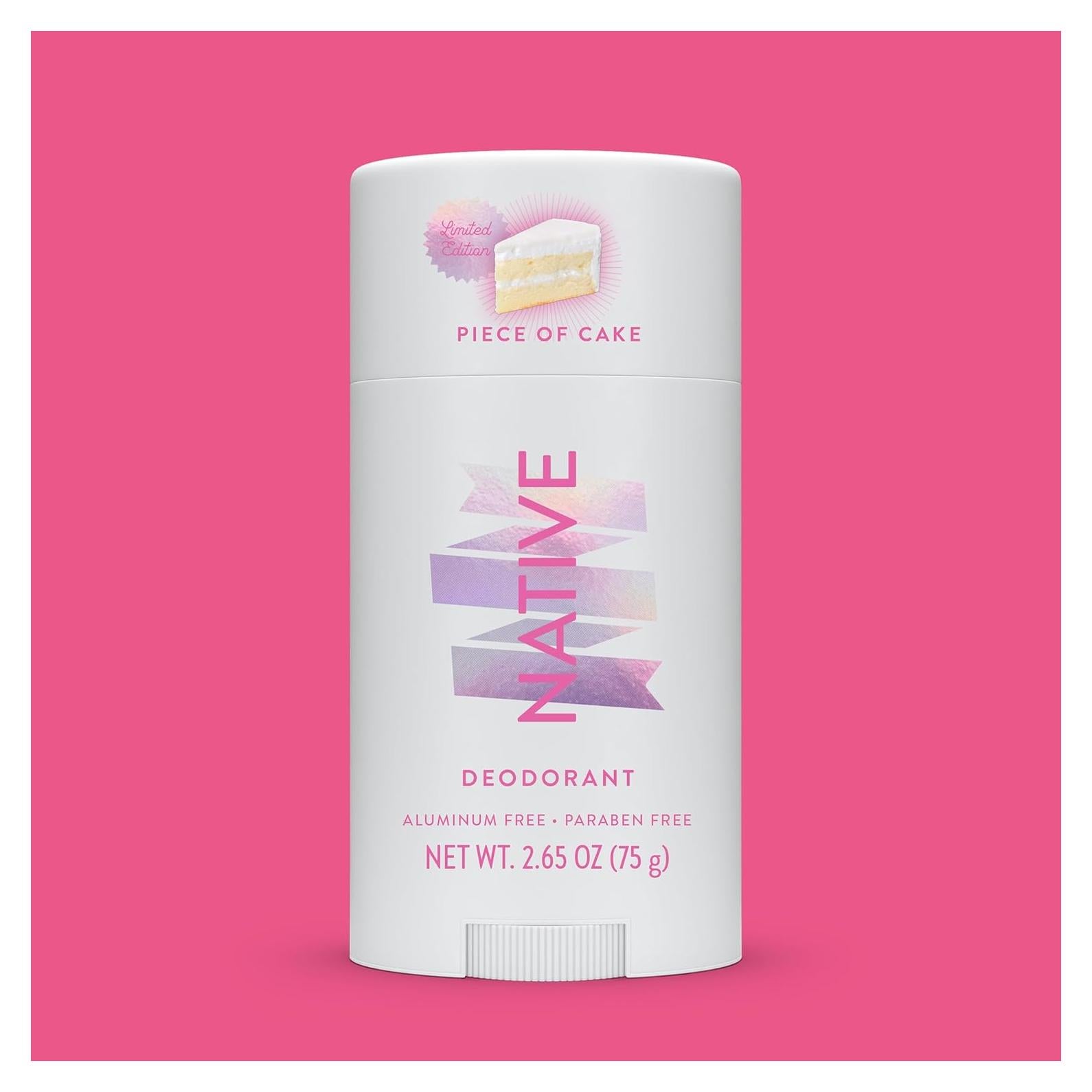 Desodorante Nativo Trozo de Pastel 108g - Libre de Aluminio