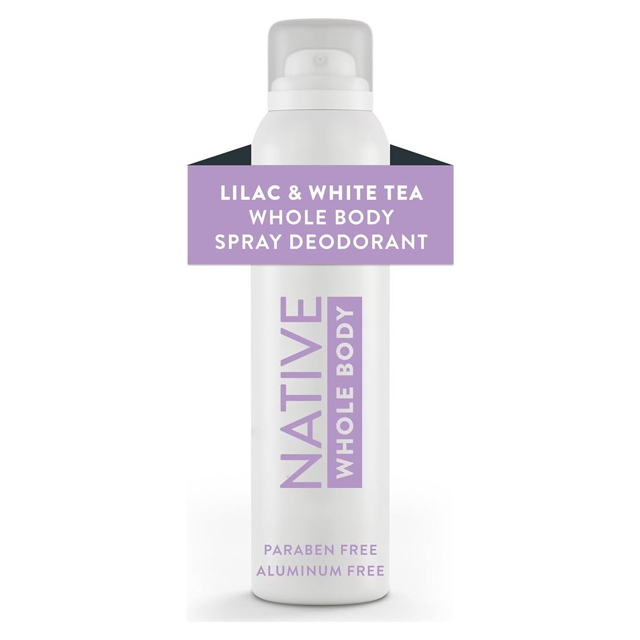 Desodorante en Spray Native 140g Lila y Té Blanco Libre de Aluminio