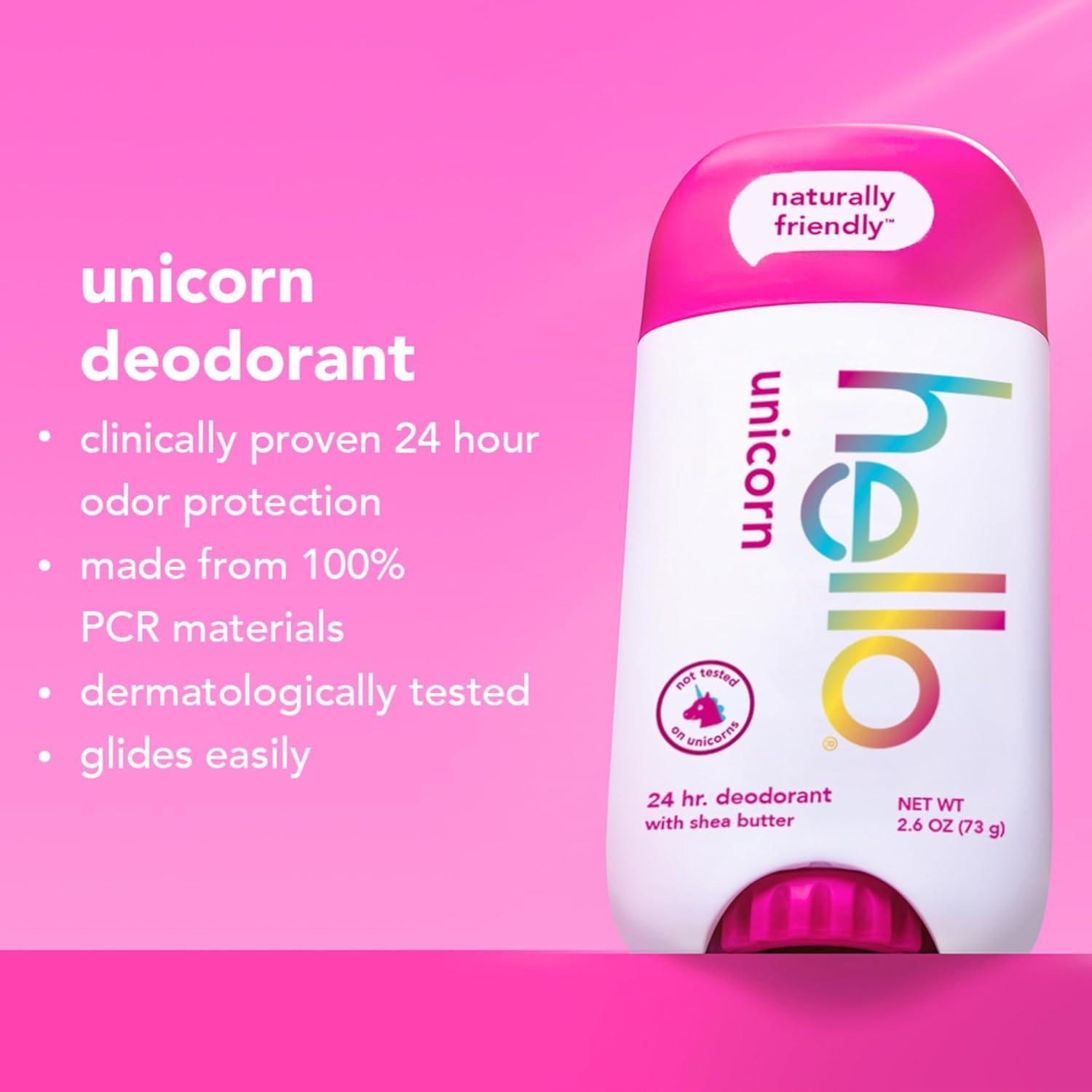 Desodorante Vegano Hola Unicornio 74g Sin Aluminio 24h