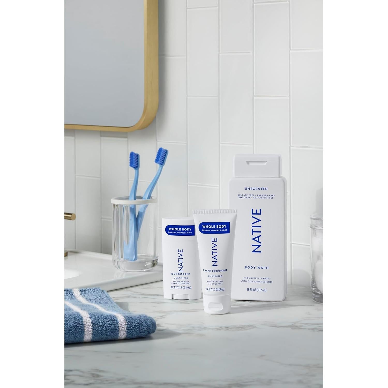 Crema Desodorante Corporal Natural Native 140g - 72 Horas Sin Aluminio