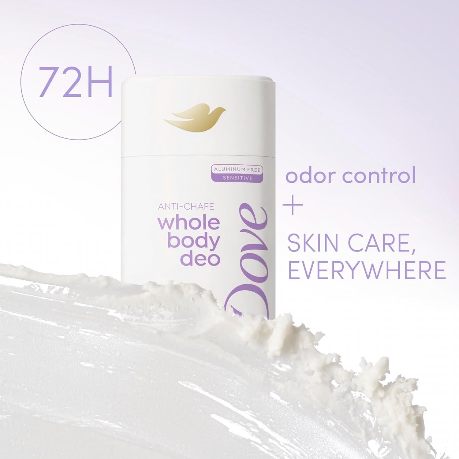 Desodorante en barra Dove Whole Body Deo Coco y Vainilla 74g