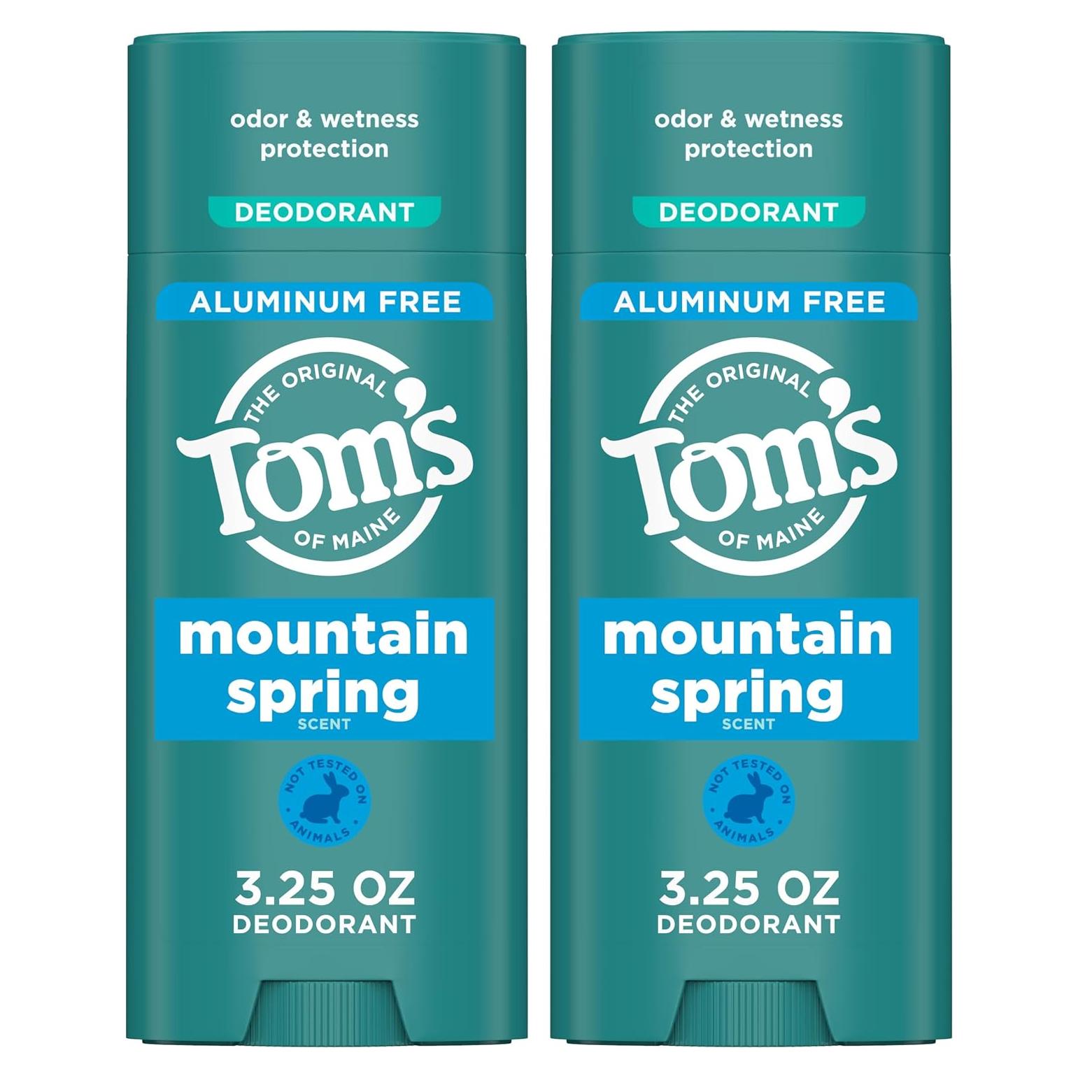 Desodorante Natural Tom's of Maine 92.1 g Paquete de 2 Libre de Aluminio
