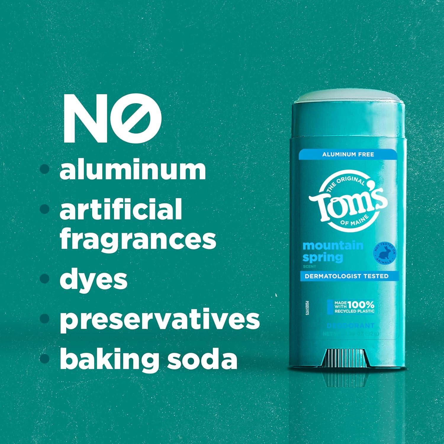 Desodorante Natural Tom's of Maine 92.1 g Paquete de 2 Libre de Aluminio