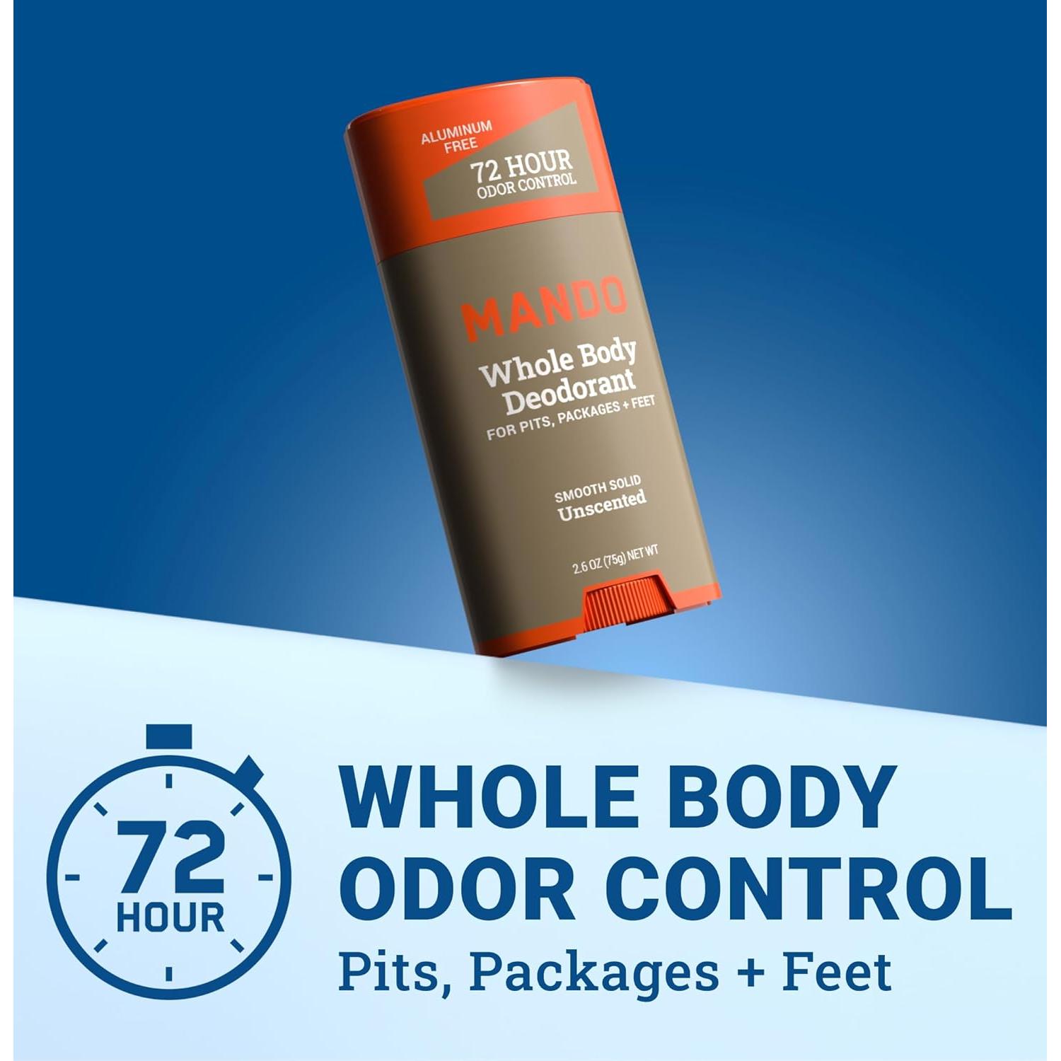 Desodorante Corporal Mando Barra Sólida 74.9g - Sin Fragancia