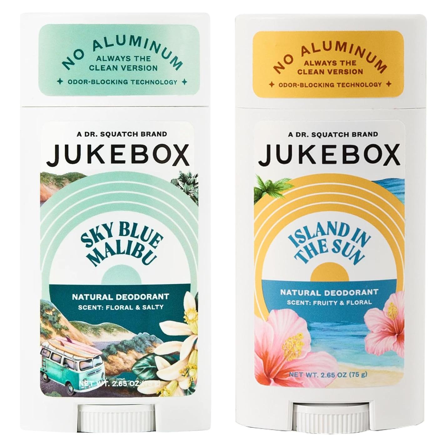 Desodorante Natural Jukebox Dr. Squatch 2 Paquete 75g Sin Aluminio