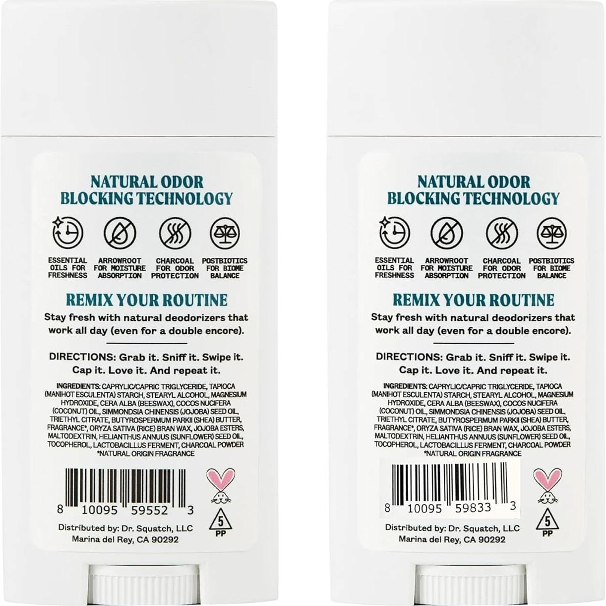 Desodorante Natural Jukebox Dr. Squatch 2 Paquete 75g Sin Aluminio