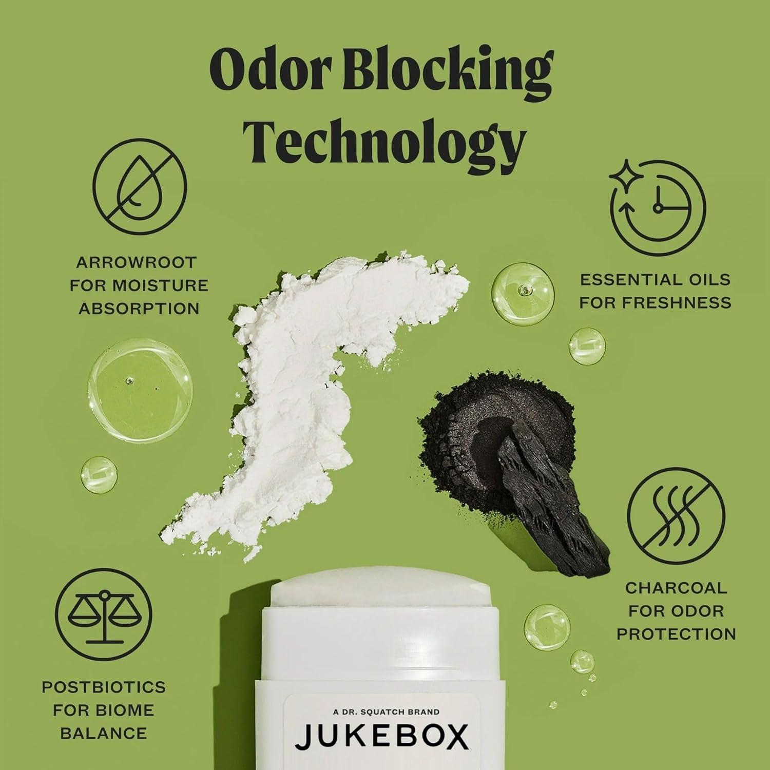 Desodorante Natural Jukebox Dr. Squatch 2 Paquete 75g Sin Aluminio