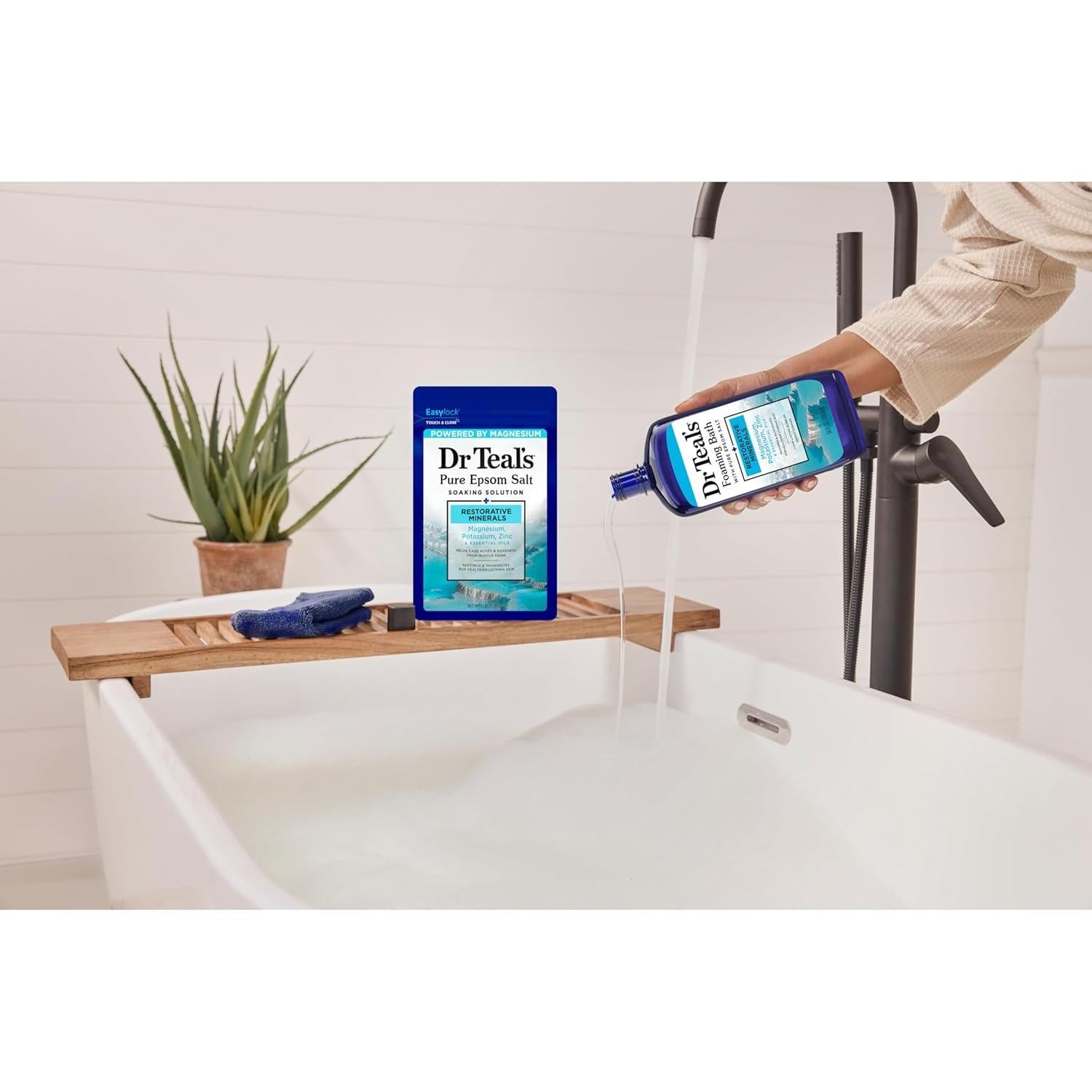 Sal de Epsom Pura Dr Teal 1.36 kg con Magnesio y Zinc