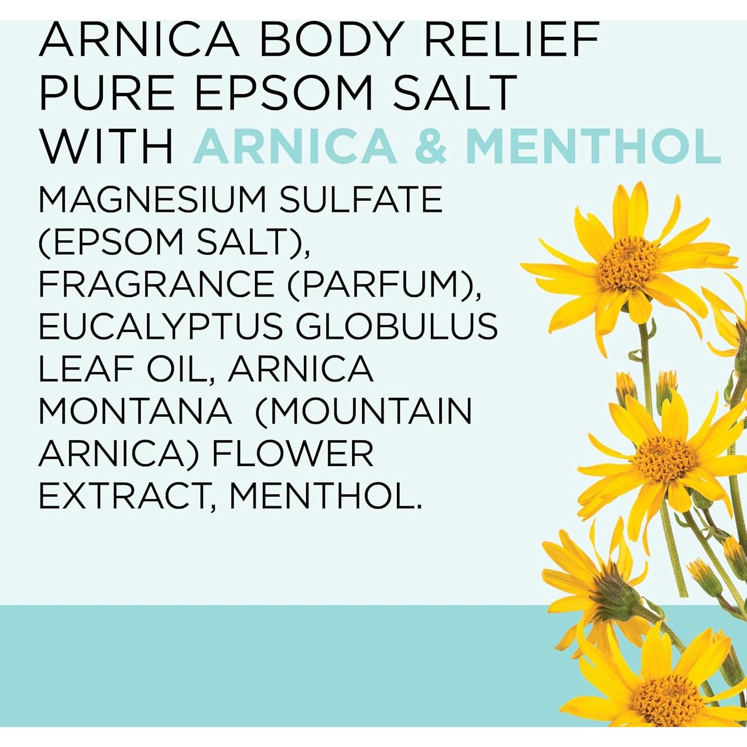 Baño de Sal de Epsom Dr Teal 1.36 kg con Arnica y Mentol