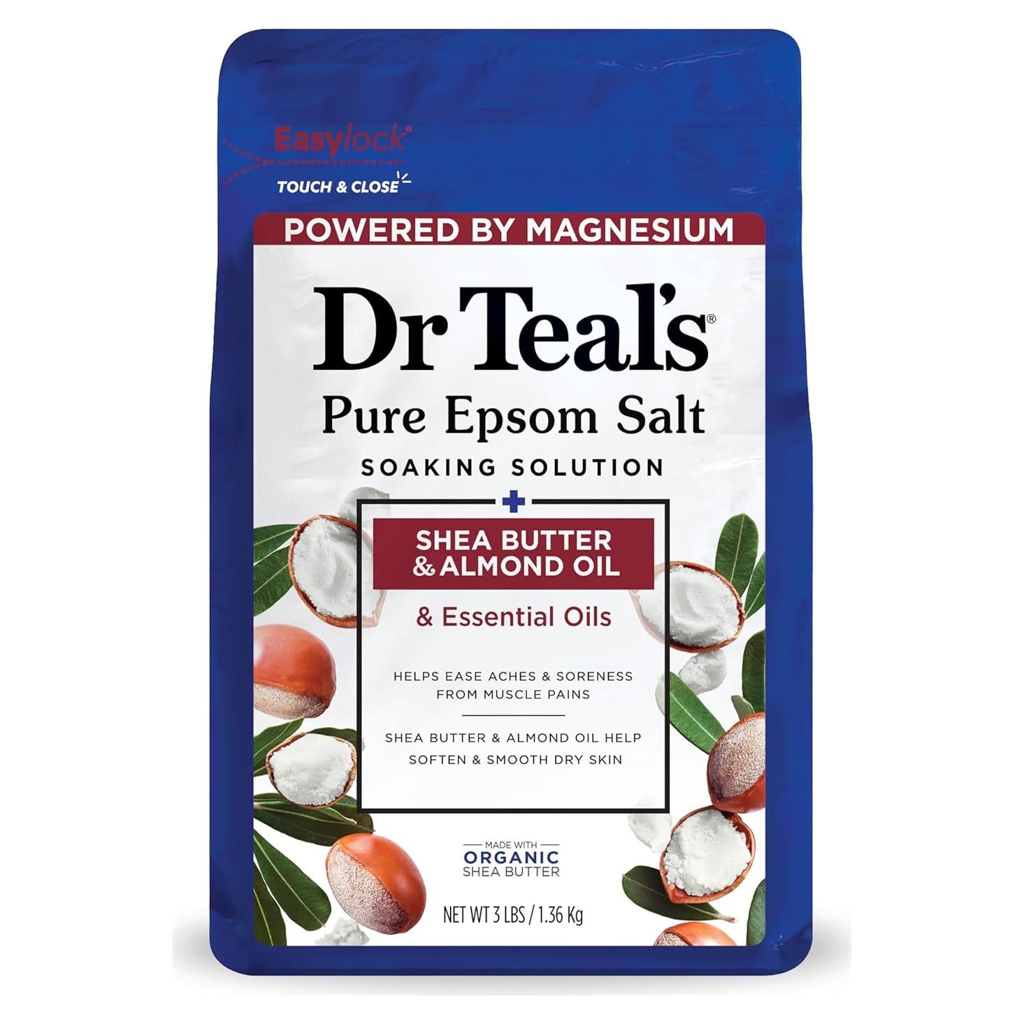 Baño de Sal de Epsom Dr Teal's 1.36 kg con Magnesio y Karité